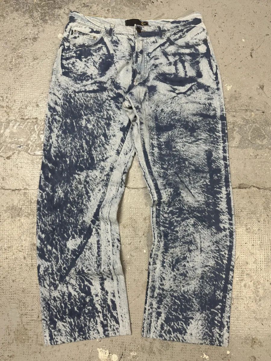 Just Cavalli 2000s Cavalli Blue Blurred Denim Jeans Size US 32 / EU 48 - 1 Thumbnail