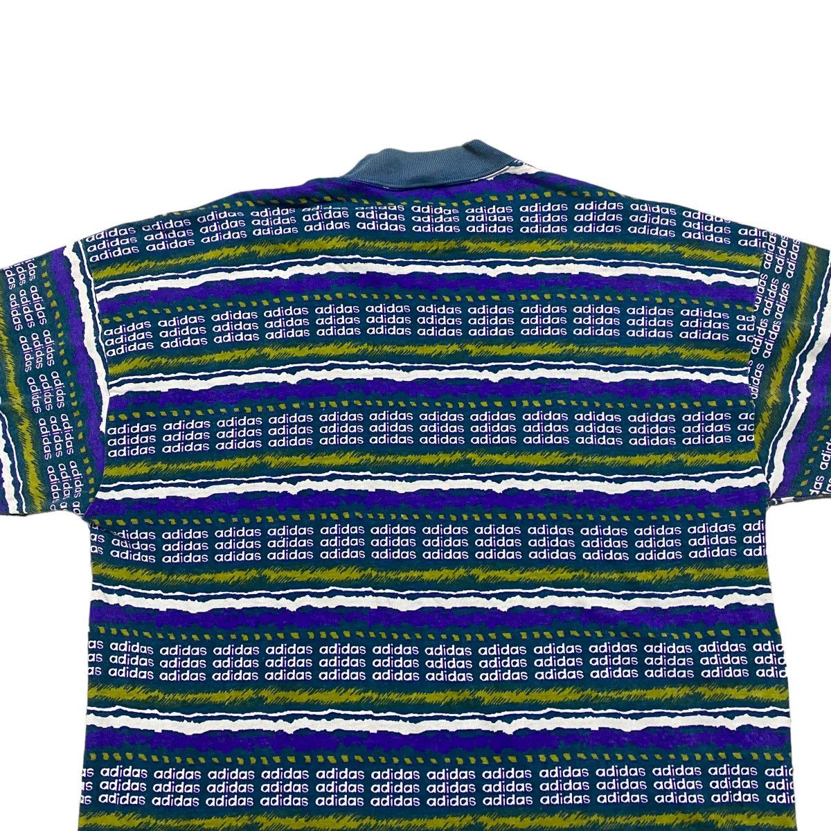 Vintage Vintage 90s Adidas Longsleeve All Over Print Striped Size US M / EU 48-50 / 2 - 8 Thumbnail