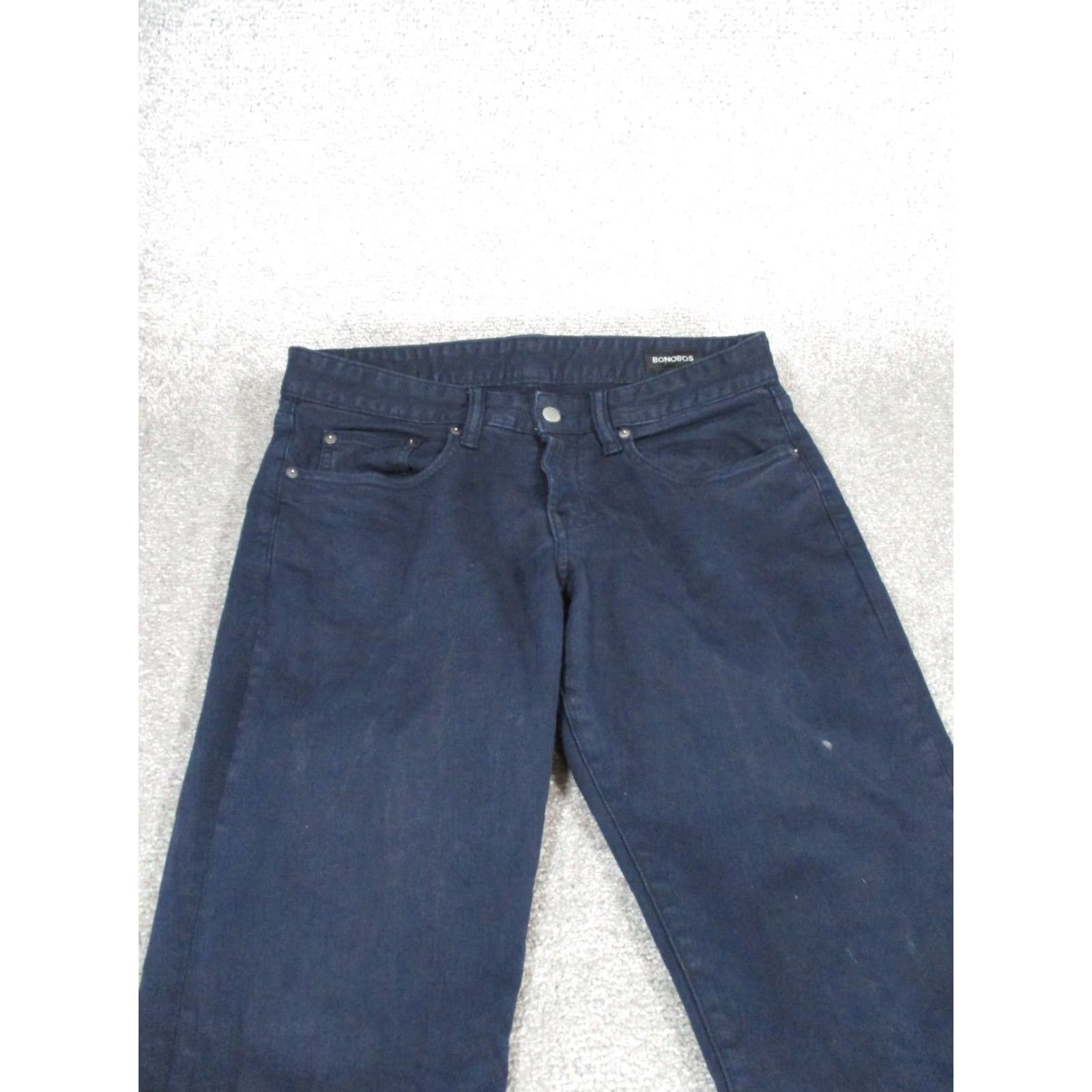 Bonobos BONOBOS Jeans Mens Slim Fit Denim 31X29 Dark Blue Tapered Size US 31 - 4 Thumbnail