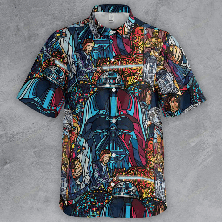Designer × The Unbranded Brand Star Wars Stained Glass Button Down Shirt Size US L / EU 52-54 / 3 - 2 Thumbnail