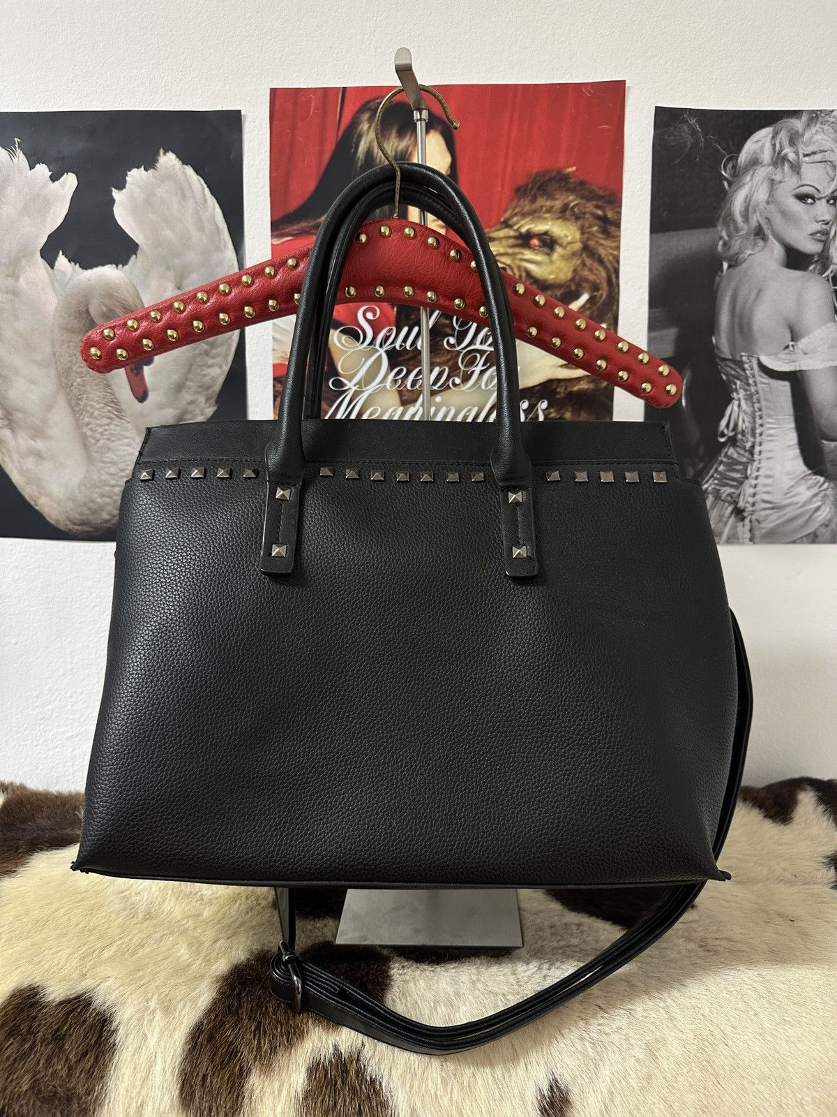 Vintage Vintage leatherette black shoulder bag Size ONE SIZE - 1 Thumbnail