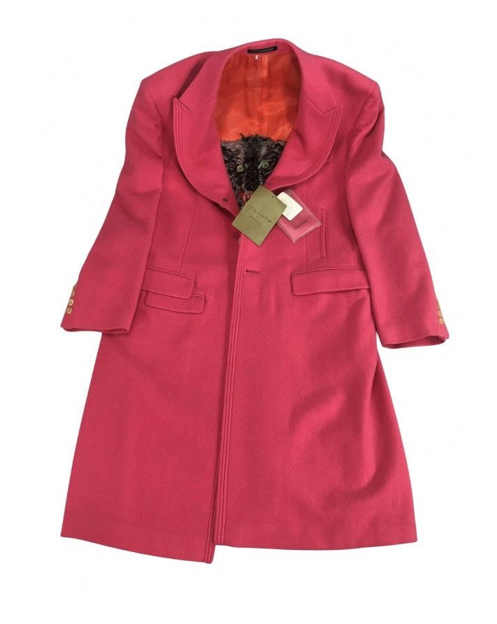 Yohji Yamamoto YYPH 🇯🇵 Pink Wool Yuzen Dyed Wolf Reversible Chester coat 3 Size US L / EU 52-54 / 3 - 1 Thumbnail
