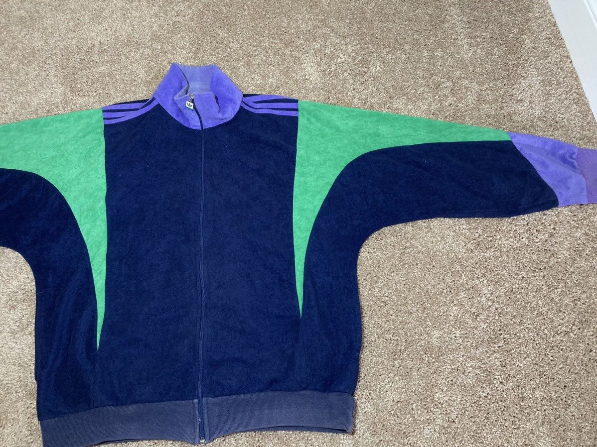 Adidas × Anime 80s Adidas Evangelion Unit 01 Velour Track Jacket Velvet 90s Size US M / EU 48-50 / 2 - 2 Thumbnail