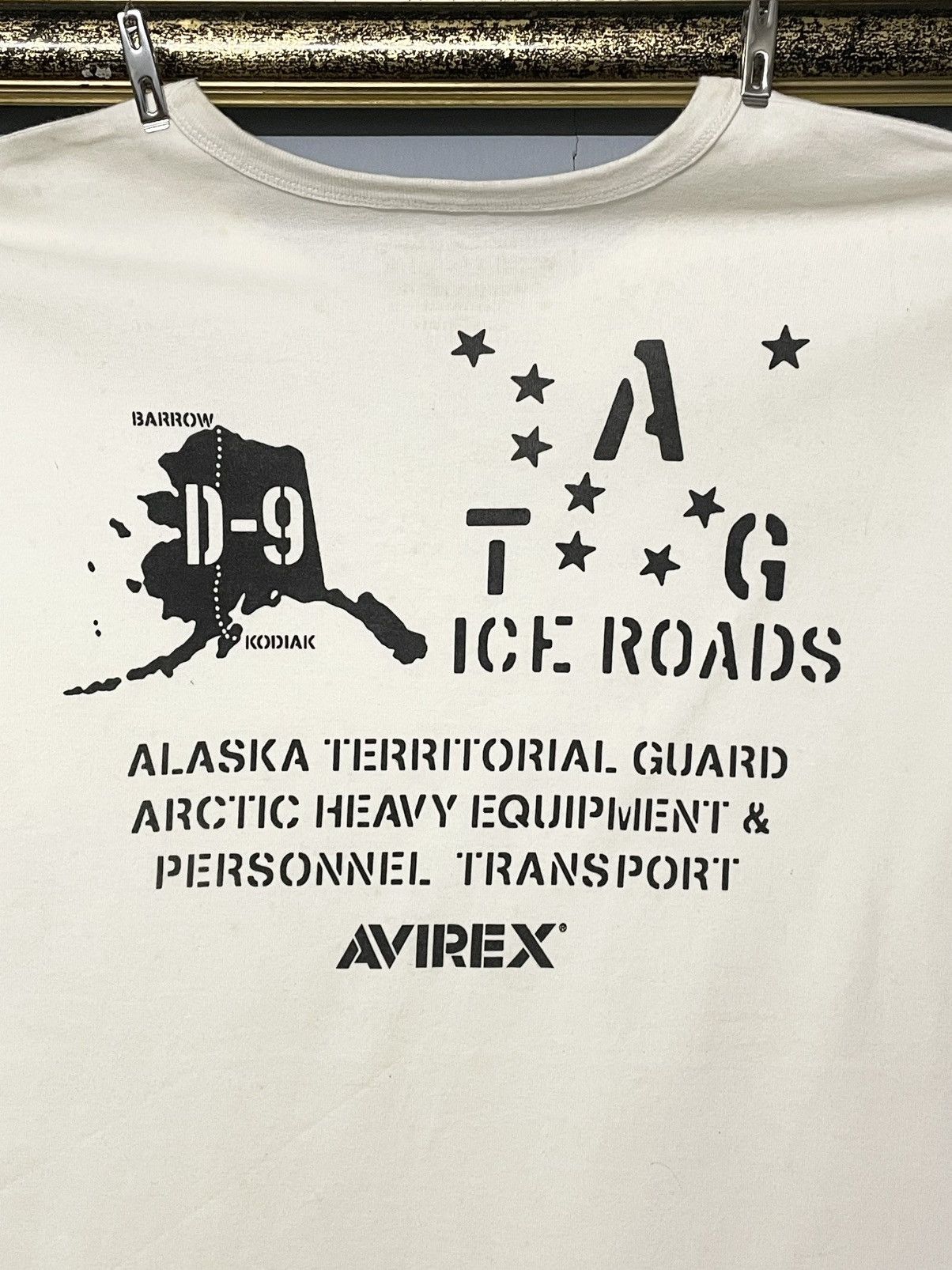 Avirex Vintage 90s Designer Avirex Barrow,Kodiak War Map Tshirt Size US M / EU 48-50 / 2 - 3 Thumbnail