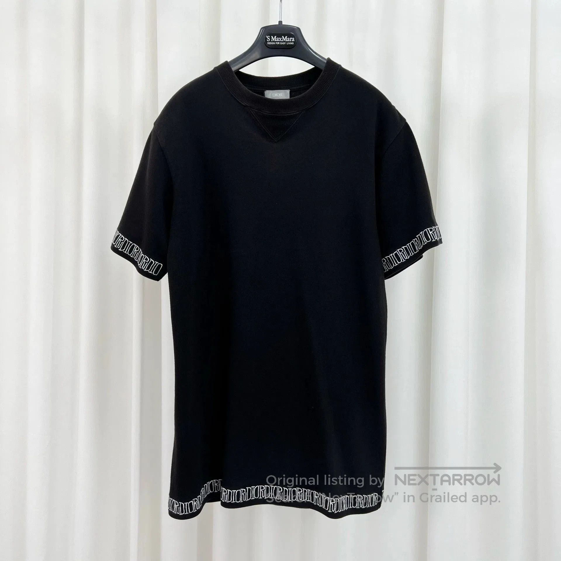 dior stussy embroidered short sleeve shirt.