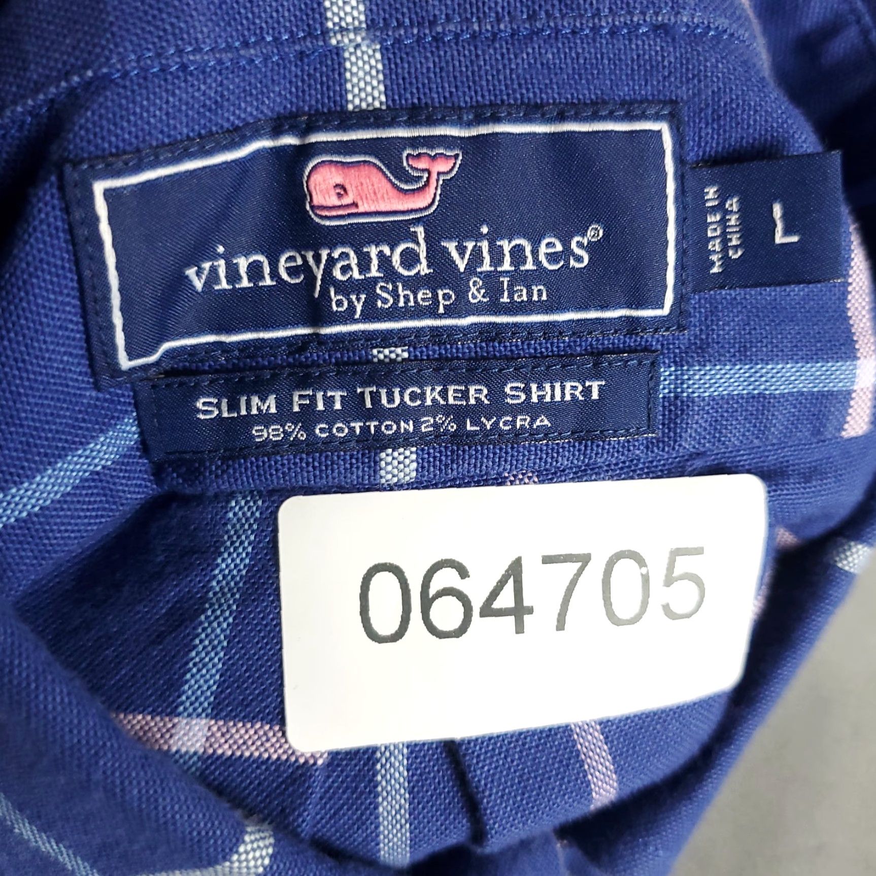 Vineyard Vines Vineyard Vines Shirt Mens Large Blue Check Slim Fit Casual Button Up Long Sleeve Size US L / EU 52-54 / 3 - 8 Thumbnail