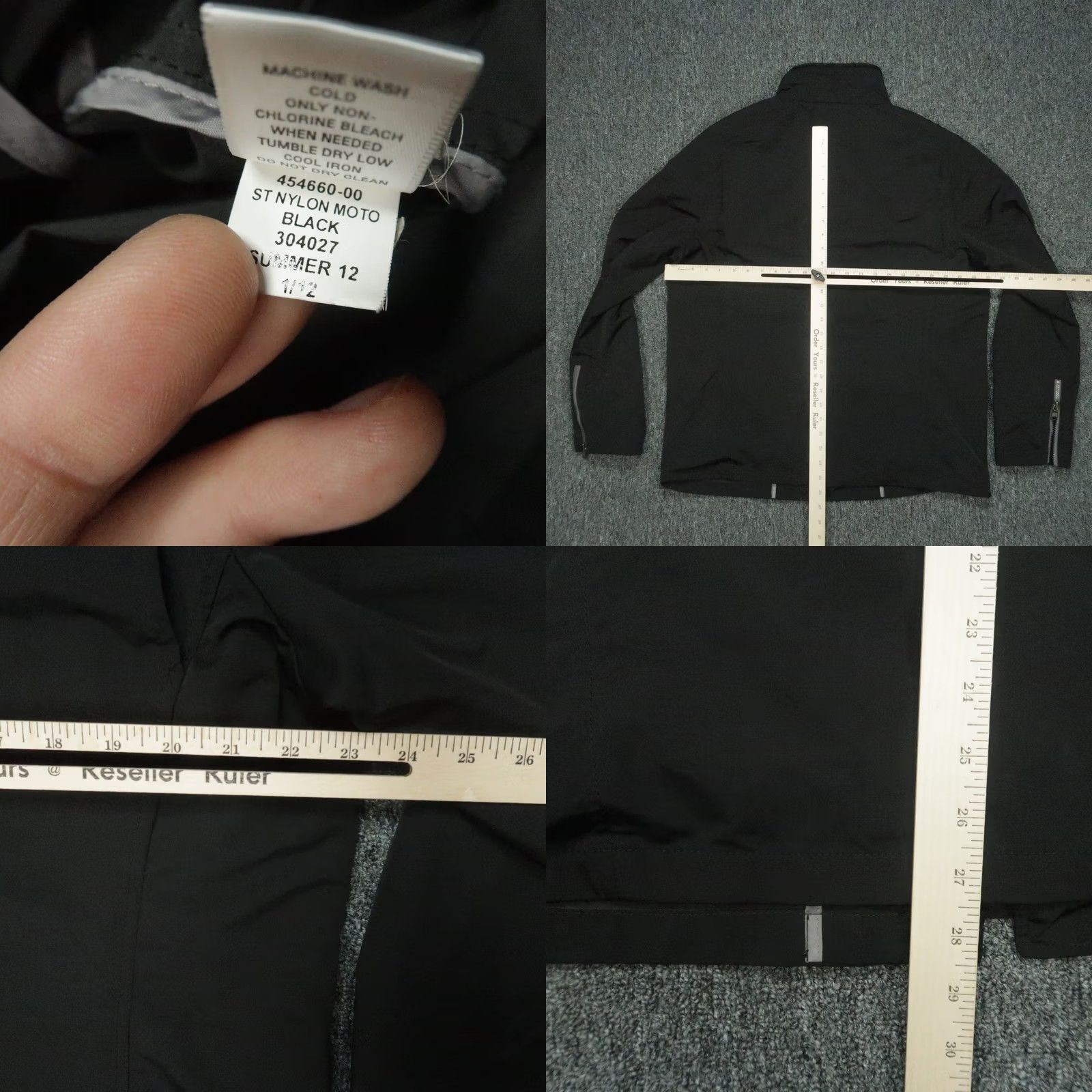 Banana Republic VINTAGE Banana Republic Jacket Mens L Black ST Nylon Moto Lined Full Zip Size US L / EU 52-54 / 3 - 8 Thumbnail