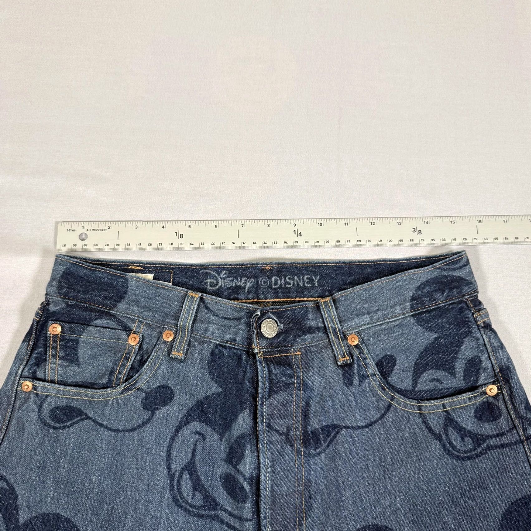Levi's VINTAGE Levi's 501 Jeans Mascot Mickey Mouse Denim Button Fly Mens 30x30 Blue Disney Comic Cartoon 90s Mens Size US 30 / EU 46 - 7 Thumbnail