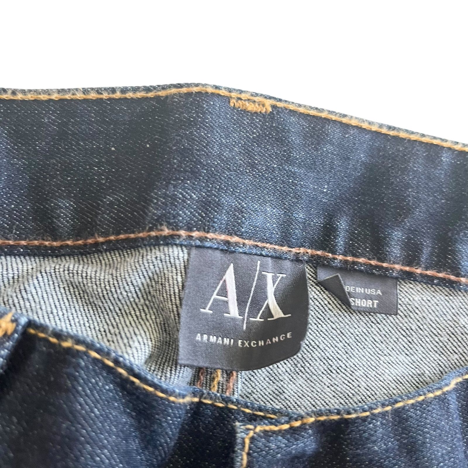 Armani Exchange Armani Exchange Mid Rise Dark Wash Blue Denim Skinny Jeans Size 29" - 2 Thumbnail