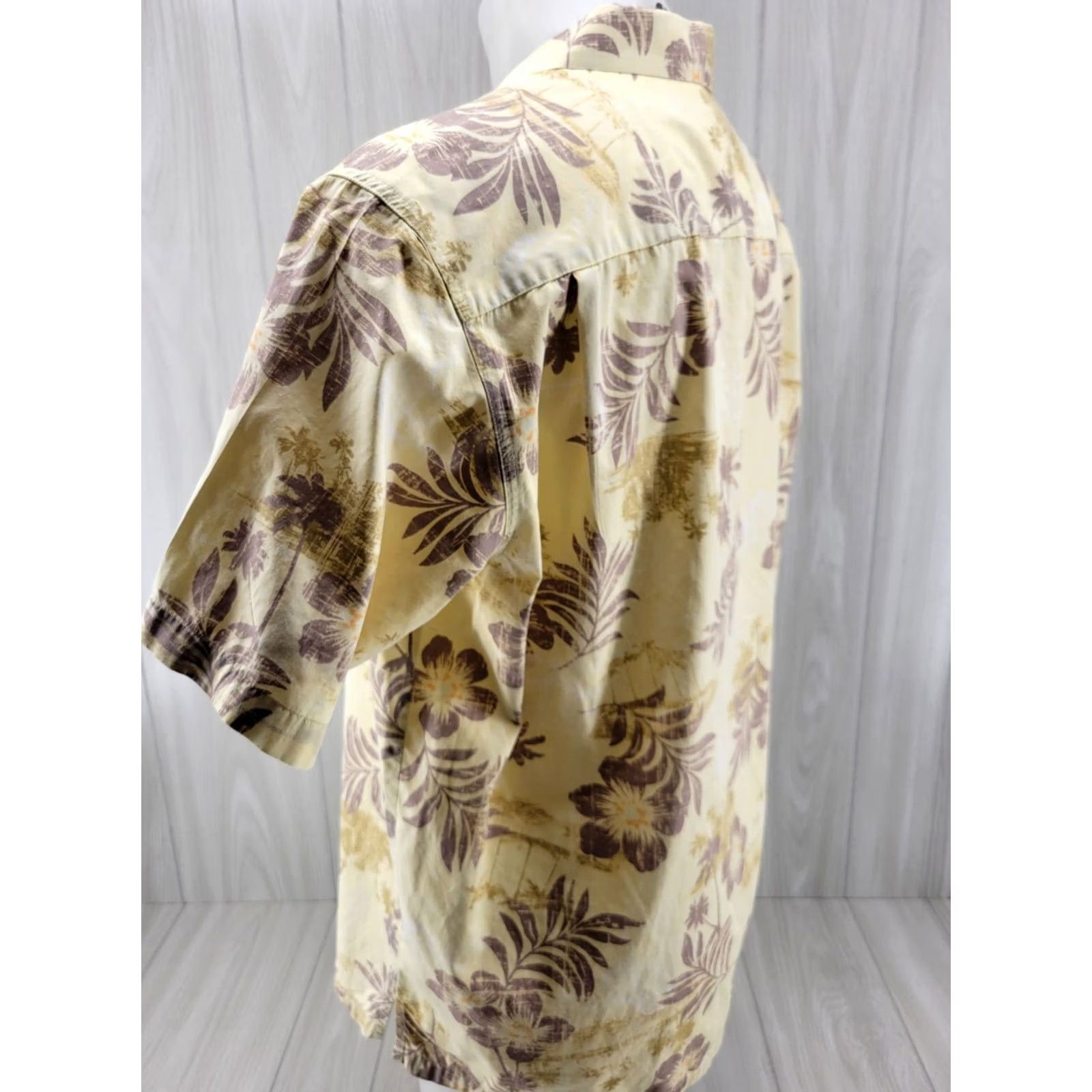 Vintage Columbia Button-Up Shirt Mens Large Hawaiian Yellow Floral Size US L / EU 52-54 / 3 - 7 Thumbnail
