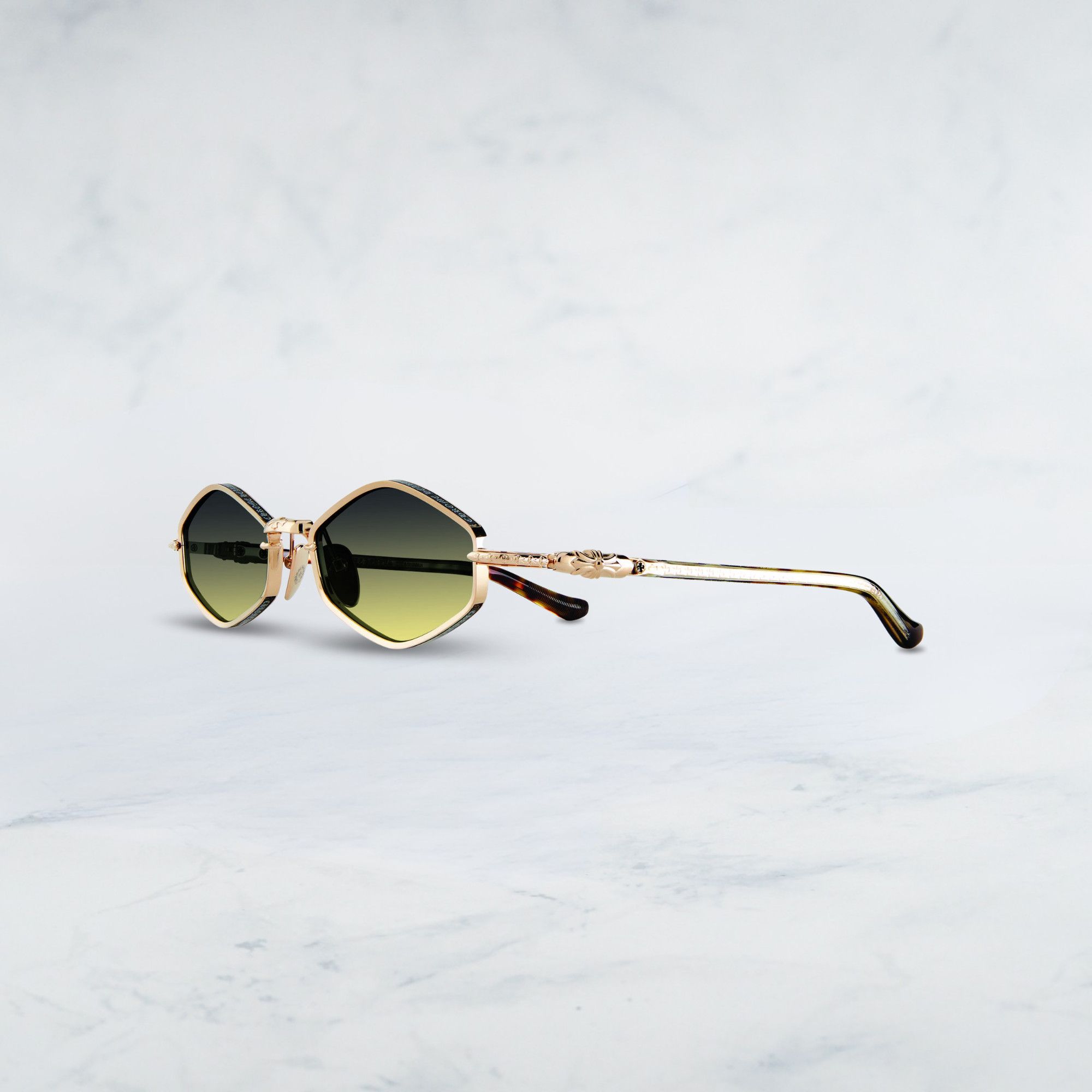 Chrome Hearts CHROME HEARTS NIP SLIP Gold Plated Dark Tortoise Size ONE SIZE - 1 Thumbnail