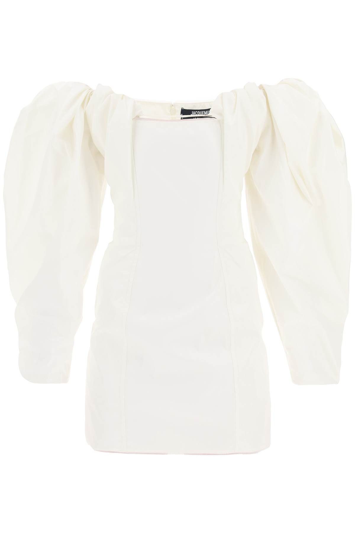 Image of Jacquemus La Robe Taffetas Mini Dress in Bianco, Women's (Size XS)