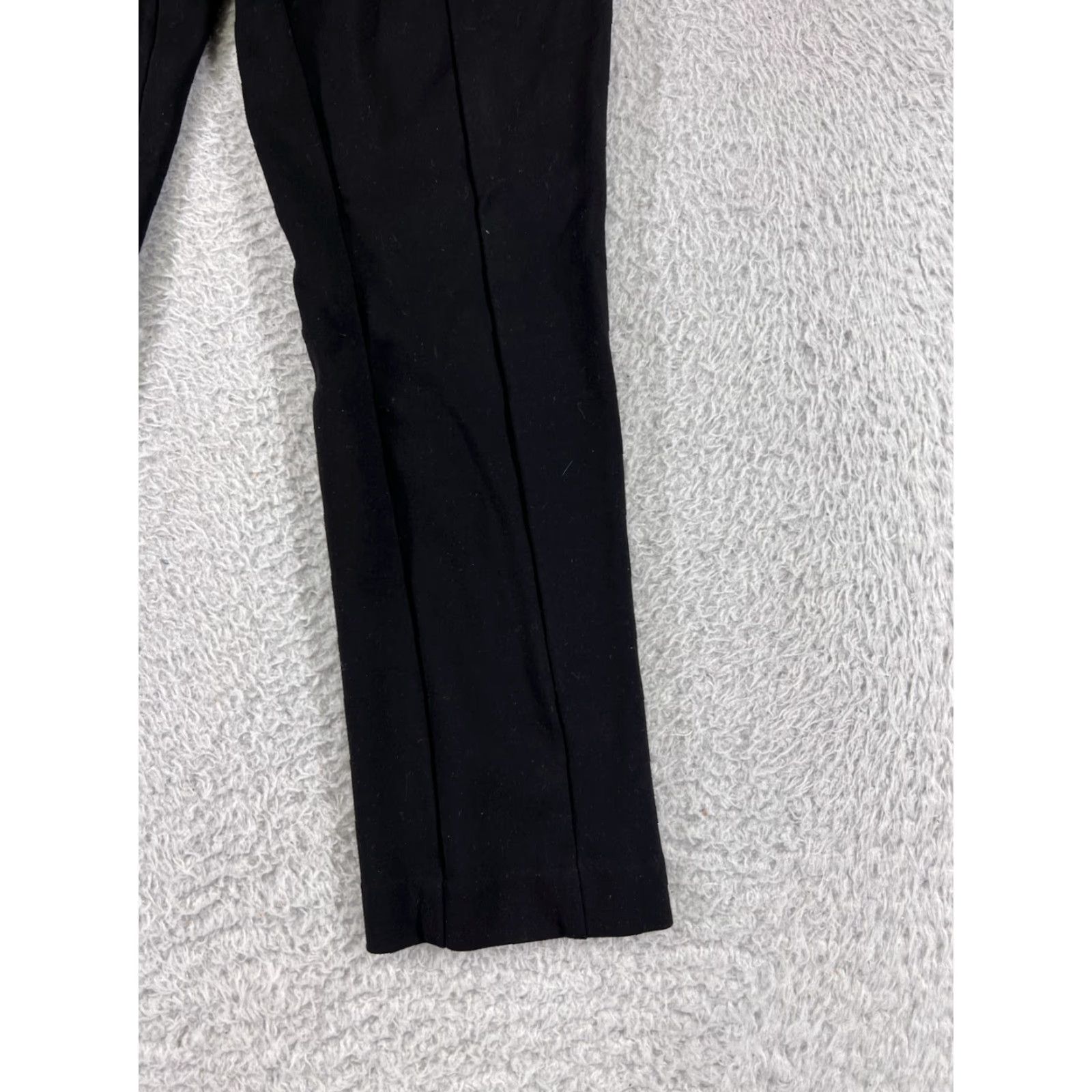 Nine West Nine West Pants Womens Petite Small Black Pull On Knit Flat Front Straight Leg Chino Style 30in Inseam PS Womens Black Knit Pants Size 28" / US 6 / IT 42 - 4 Thumbnail