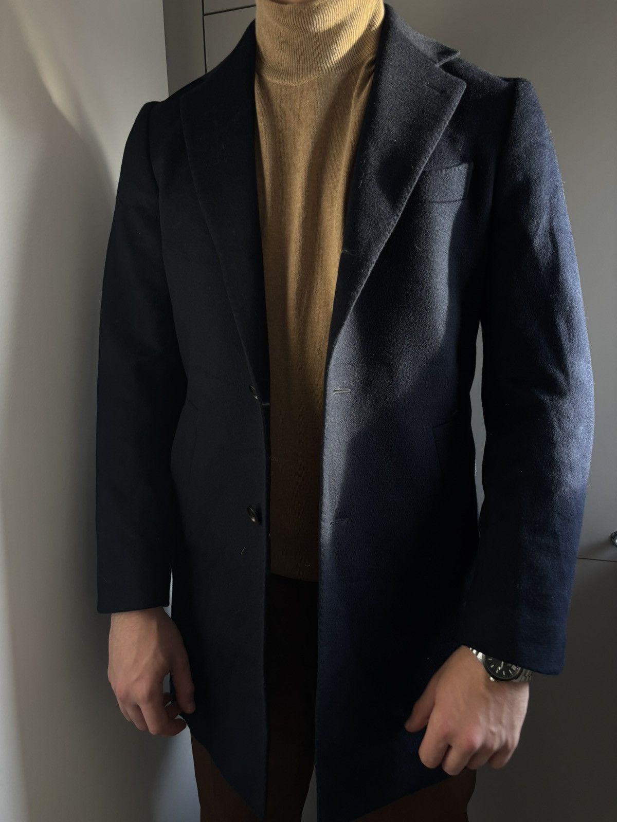 Suitsupply Suitssuply vicenza men wool navy coat Size US S / EU 44-46 / 1 - 2 Thumbnail