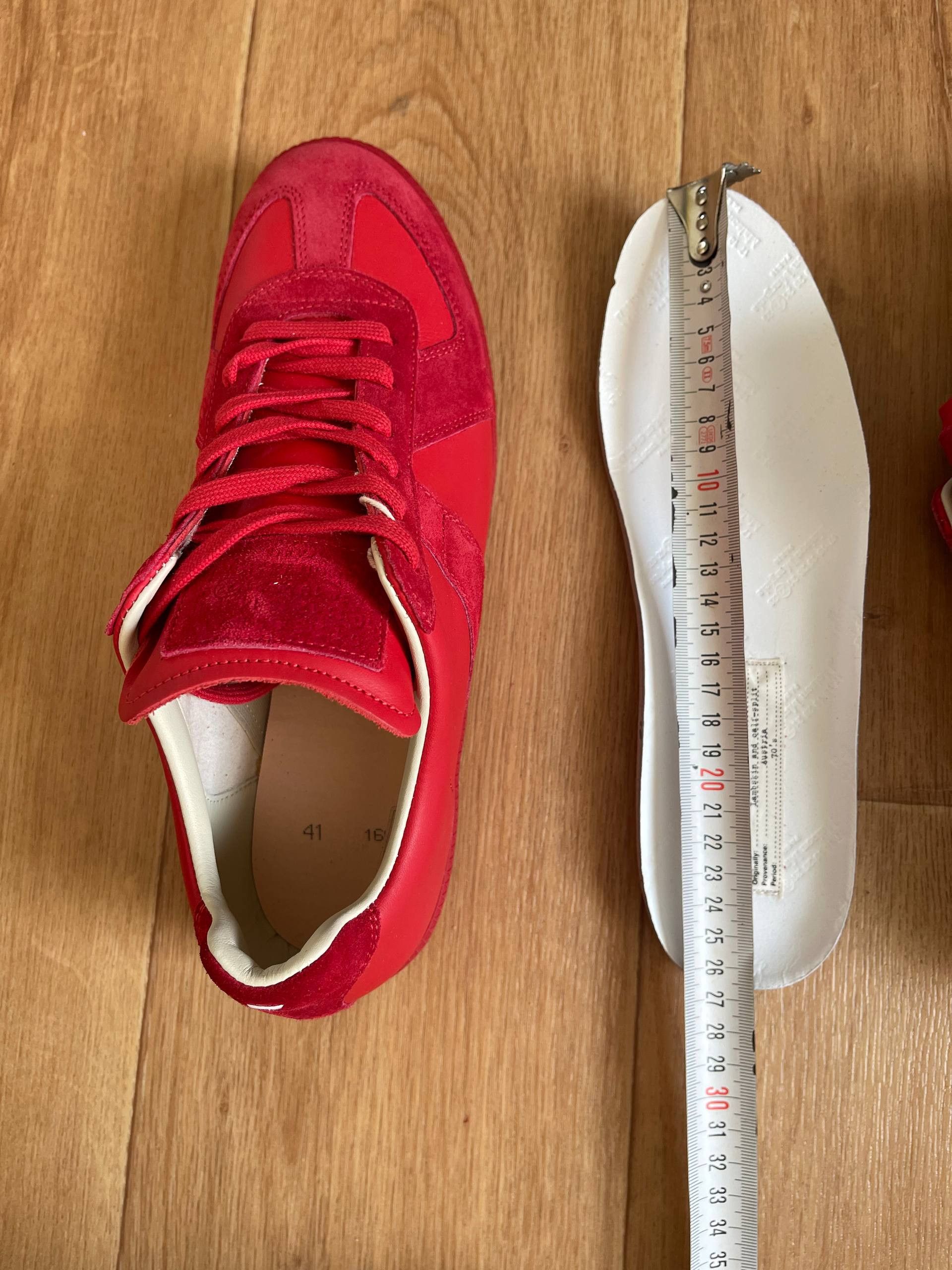 Maison Margiela Maison Martin Margiela MMM Low tTop Replica Red Sneaers Sz41 Size US 8 / EU 41 - 10 Thumbnail