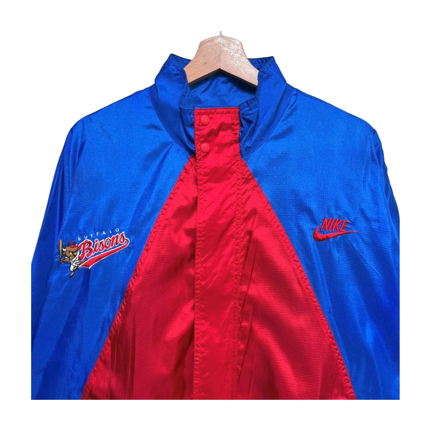 Nike × Vintage Vintage 90s Buffalo Bisons Nike Windbreaker Jacket L Size US L / EU 52-54 / 3 - 1 Thumbnail