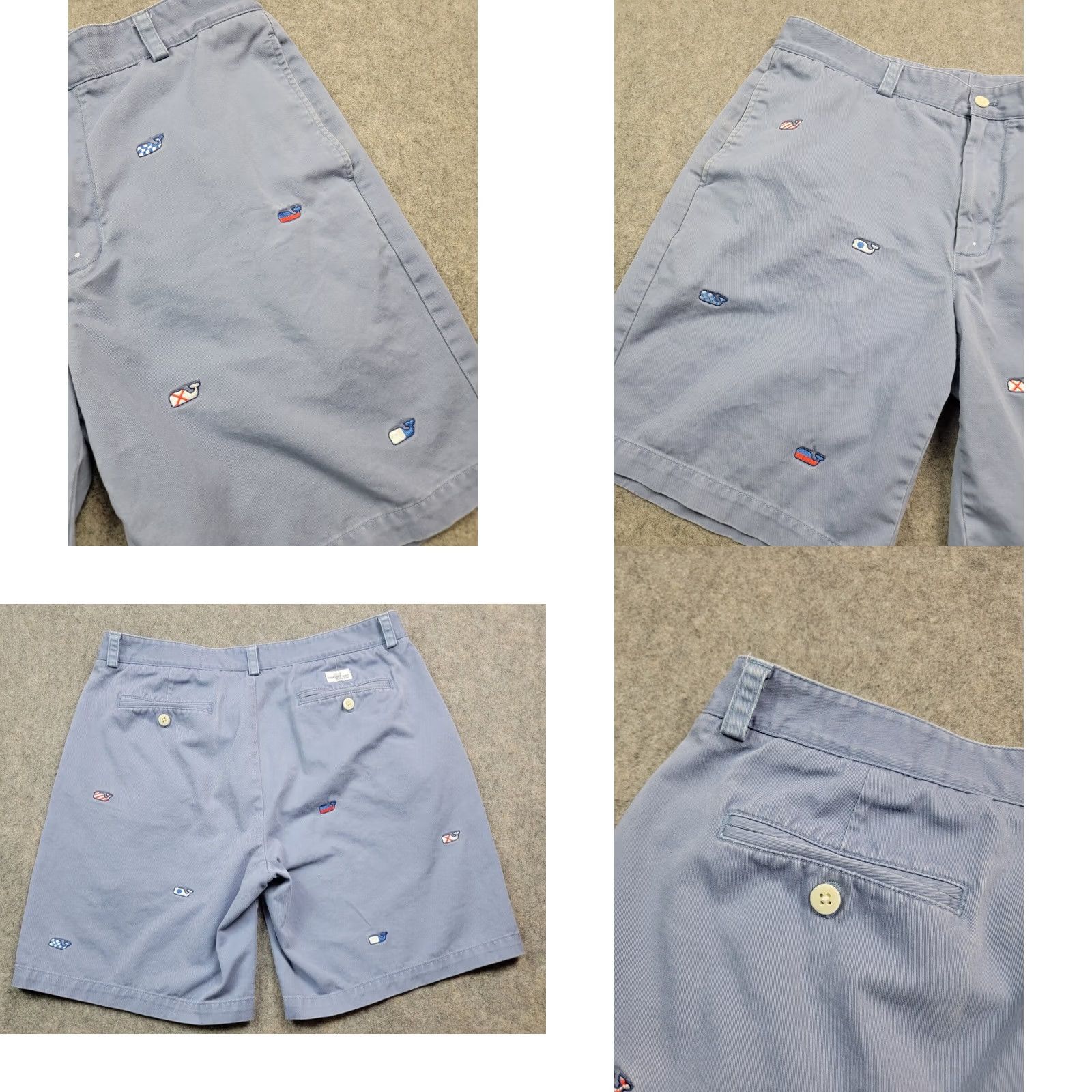 Vineyard Vines Vineyard Vines Club Shorts Mens 35 Blue Logo Whale Embroidered Chino Casual Beach Size US 35 - 8 Thumbnail