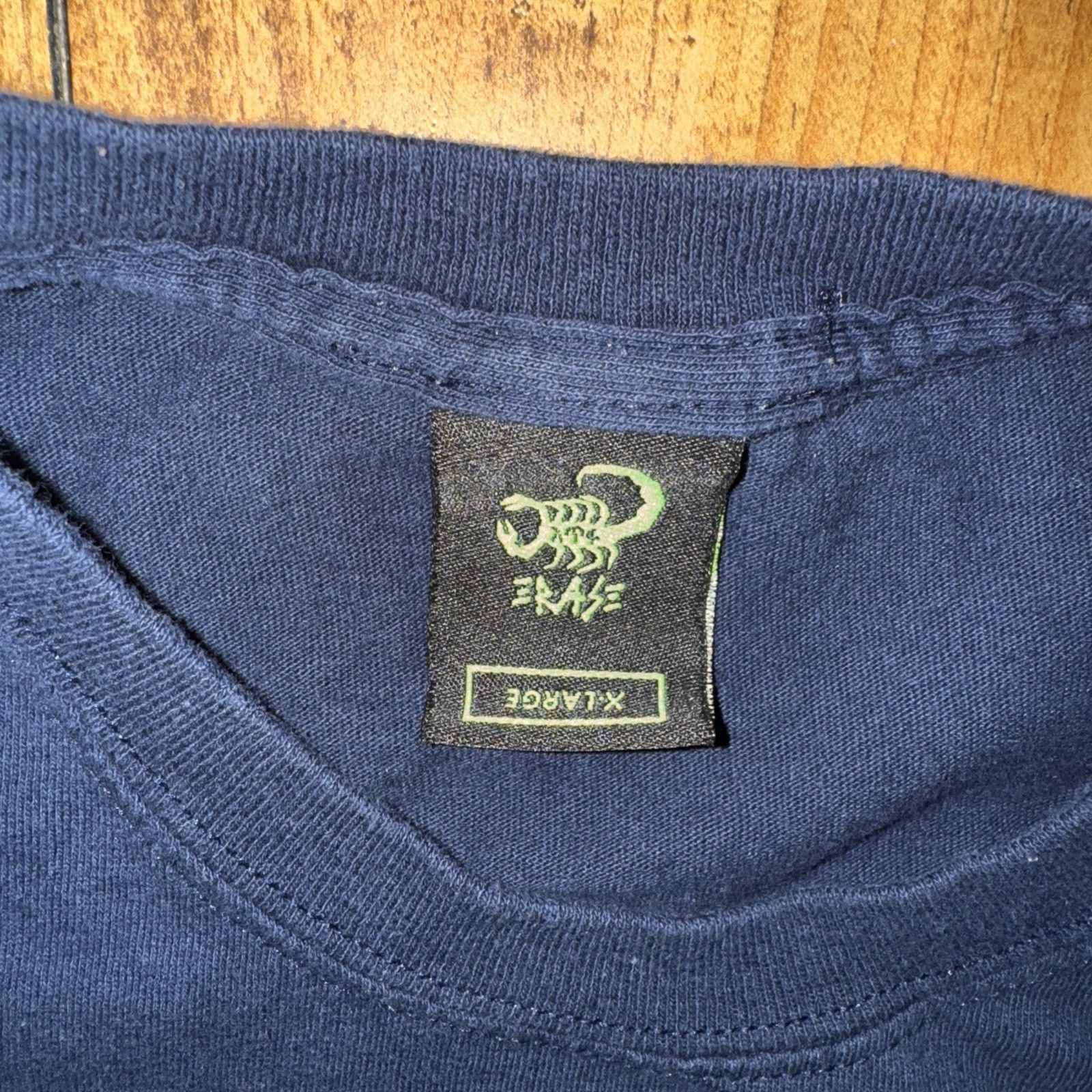 Erased Project × Hypebeast Erase Project Graphic T-Shirt Navy Blue XL 23x30 Size US XL / EU 56 / 4 - 3 Thumbnail