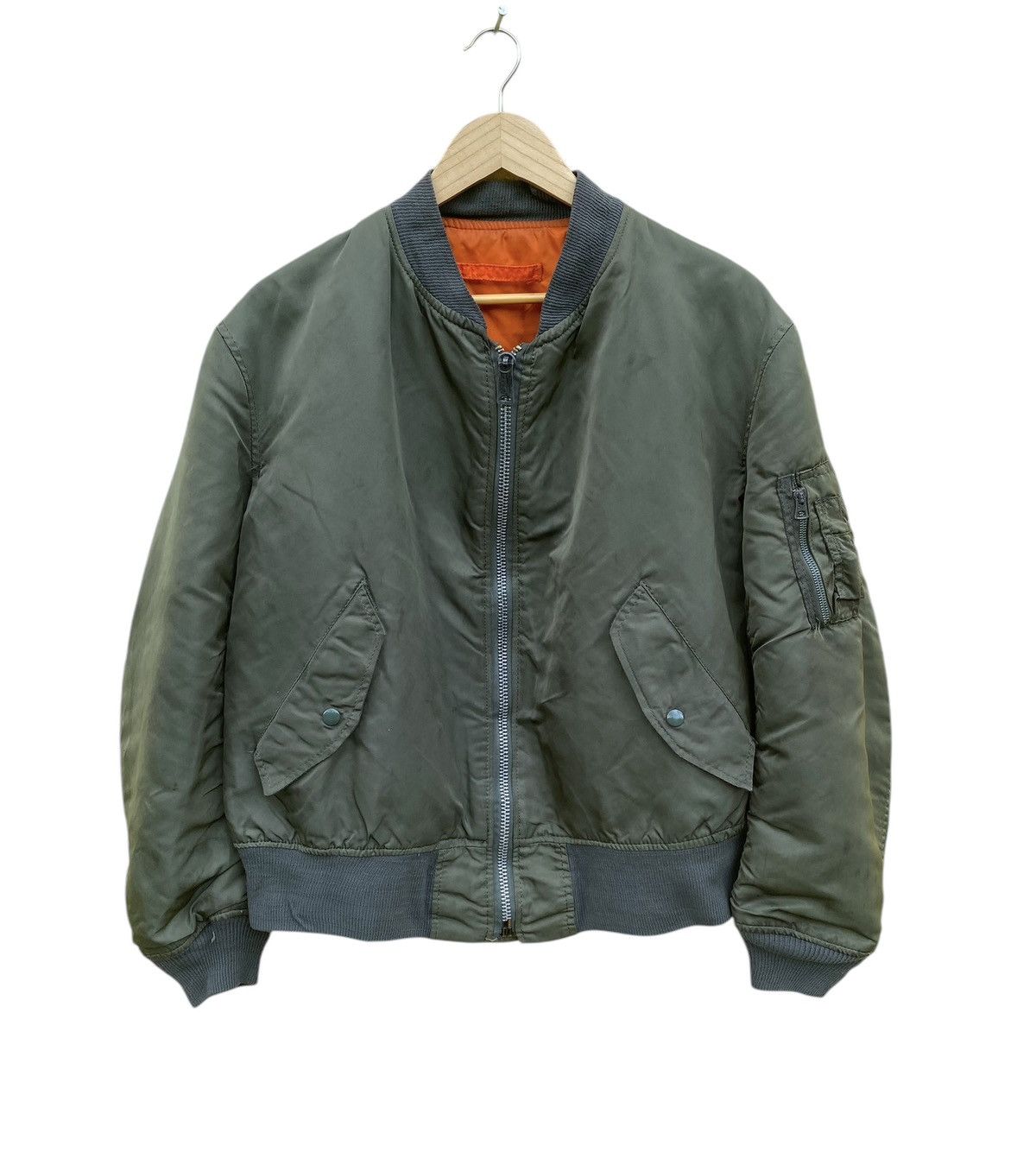 Alpha Industries × Vintage Vintage ma-1 Alpha industries bomber jacket Size US L / EU 52-54 / 3 - 1 Thumbnail