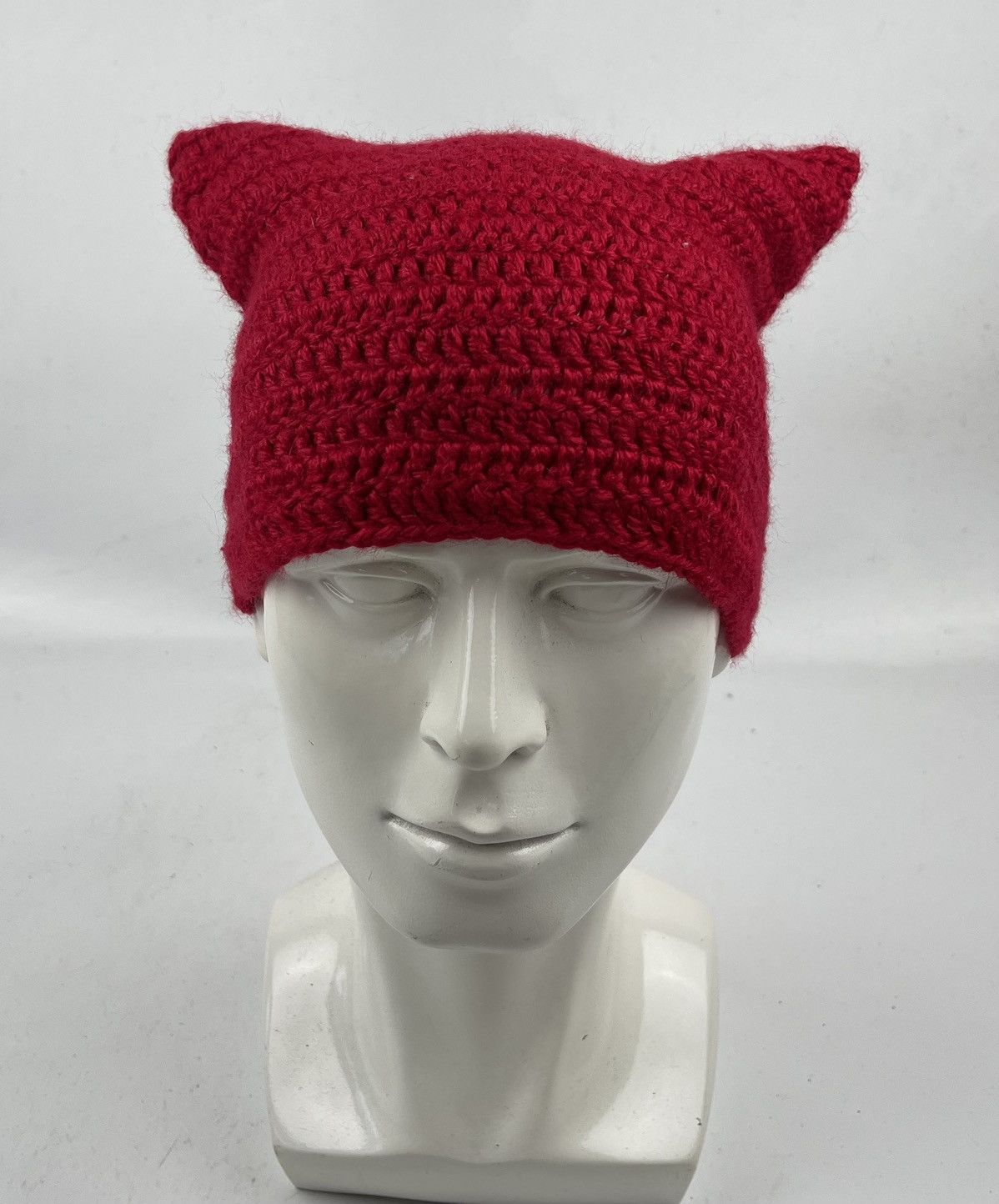 Japanese Brand custom made knitted beanie hat with horn tc43 Size ONE SIZE - 2 Thumbnail