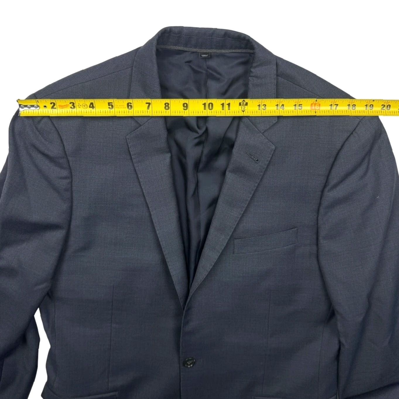 J.Crew VINTAGE J. Crew Blazer Mens 42L Wool 2-Button Notch Lapel Gray Jacket Front Button Style Two Button Regular Mens Size 42R - 6 Thumbnail