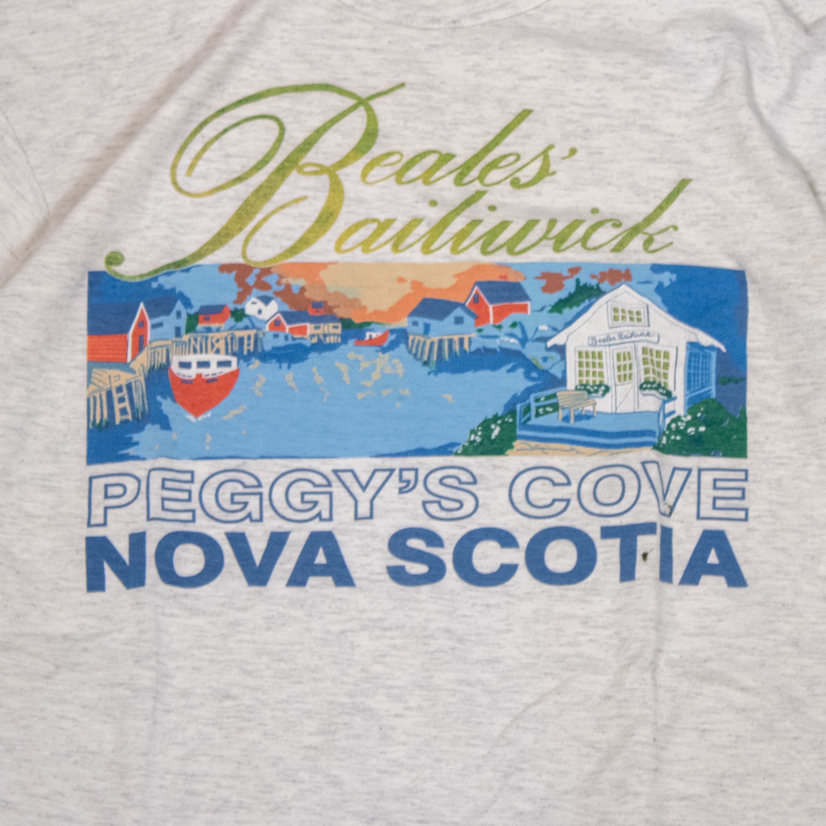 Vintage Vintgae 1980s Reales Bailiwick Nova Scotia Heahter Grey Tee Size US M / EU 48-50 / 2 - 4 Thumbnail