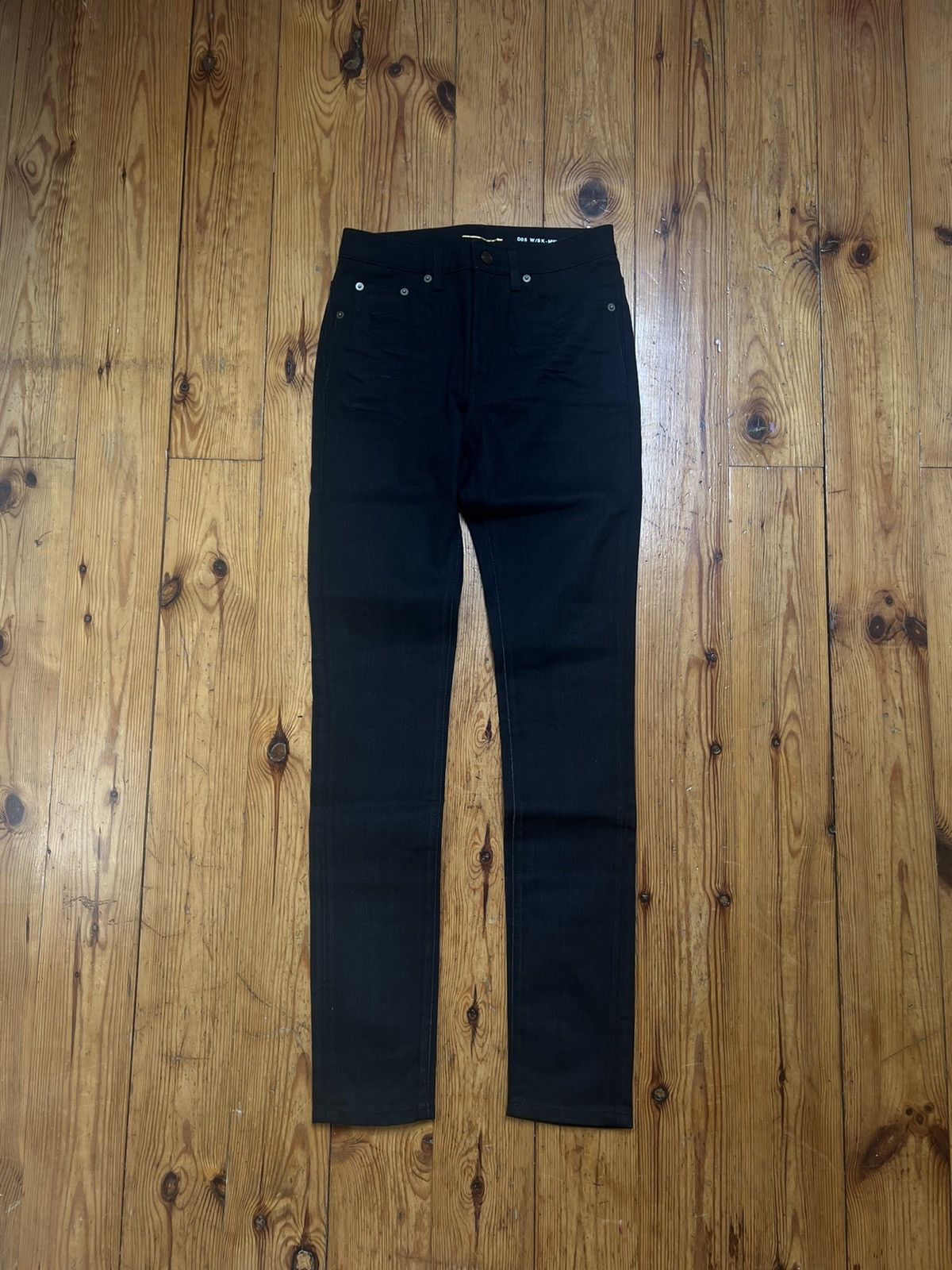 image of Avant Garde x Saint Laurent Paris D05 Skinny Jeans Opium Style in Black, Women's (Size 26)