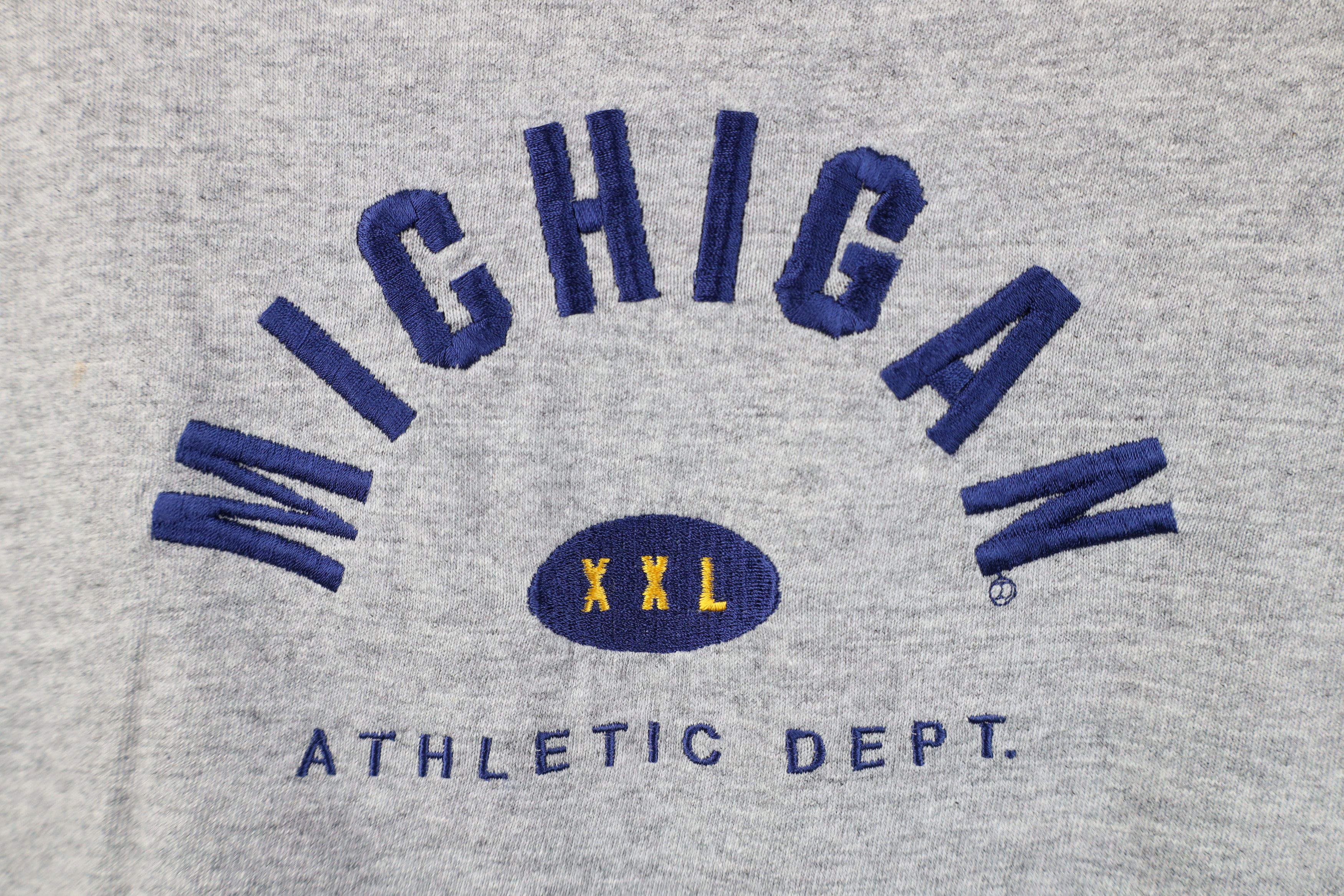 Vintage Vintage 90s University of Michigan Athletic T-Shirt Size US L / EU 52-54 / 3 - 4 Thumbnail