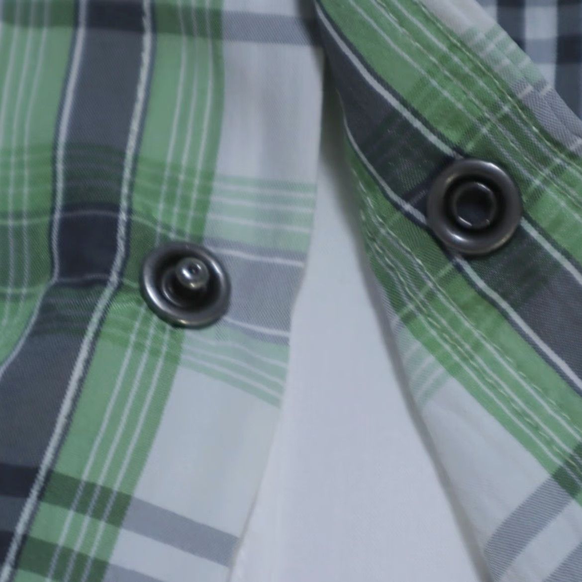 Vintage Woolrich Shirt Short Sleeve Snap Down Plaid Green Men's M Size US M / EU 48-50 / 2 - 6 Thumbnail