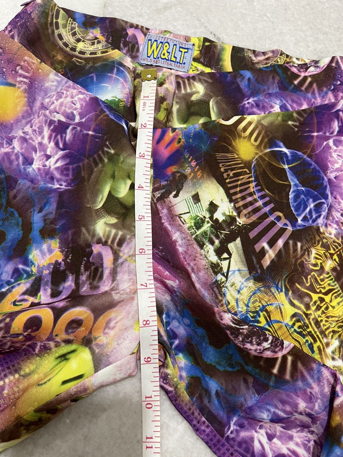 Walter Van Beirendonck 90s W&LT Futur Cyber Flare Pants Size 26" / US 2 / IT 38 - 19 Thumbnail