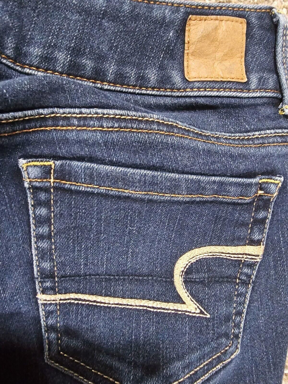 Designer American Eagle Artist Stretch Straight Blue Jeans Size 6R Size 28" / US 6 / IT 42 - 7 Thumbnail