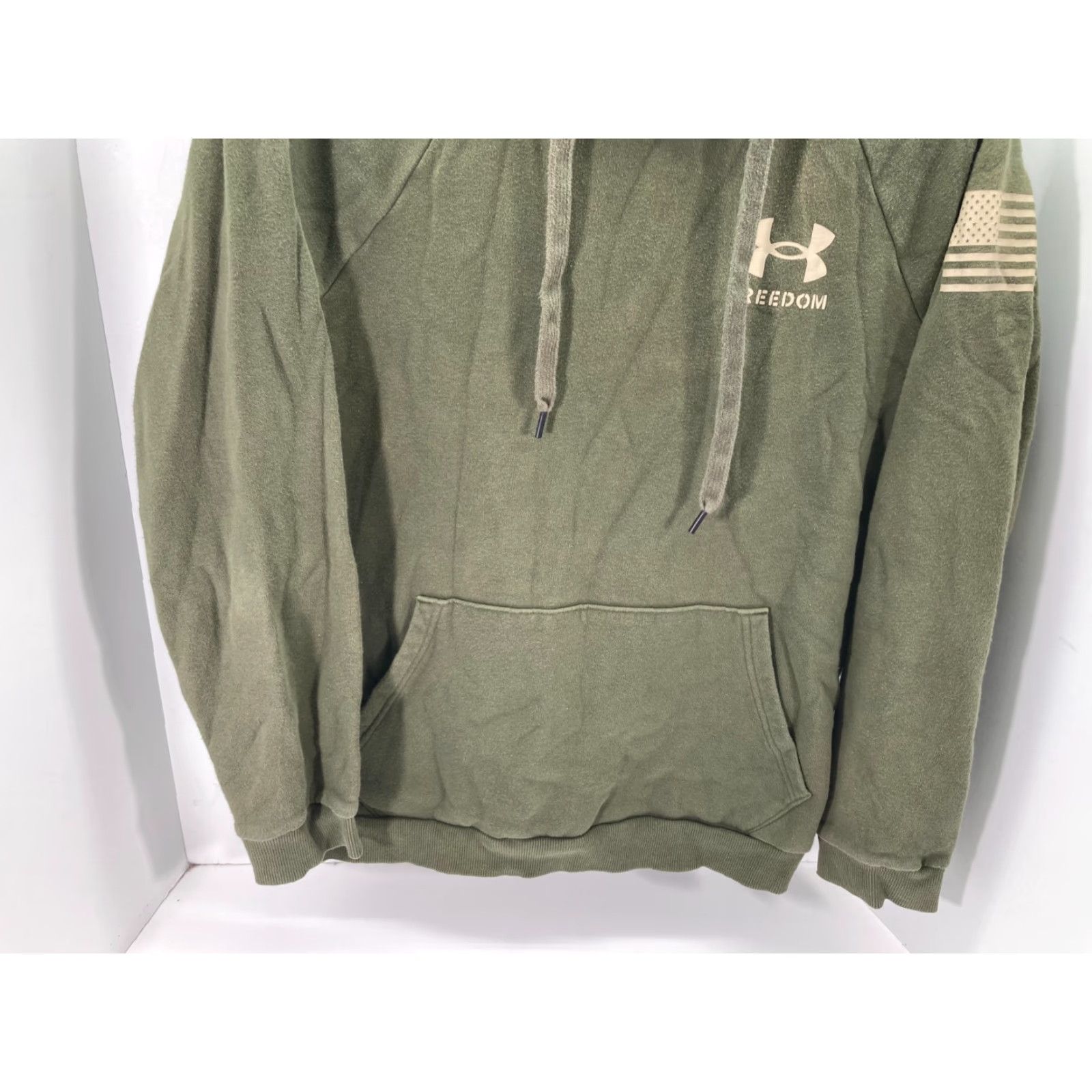 Under Armour Under Armour Freedom Pullover Hooded Sweatshirt Mens M Green Fleece Drawstring Logo Size US M / EU 48-50 / 2 - 5 Thumbnail