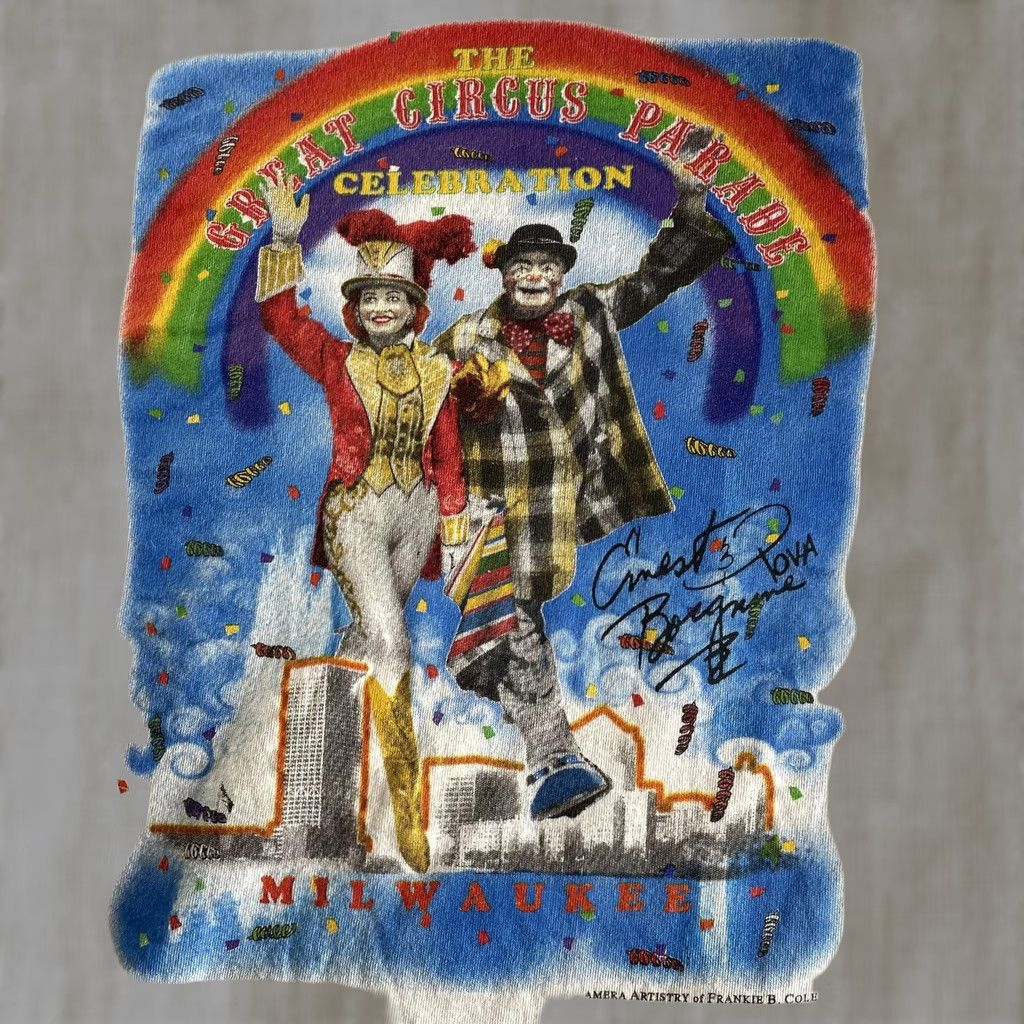 Vintage Great Circus Parade Milwaukee Shirt Mens XL Graphic Summerfest Signed 2014 Size US XL / EU 56 / 4 - 1 Thumbnail