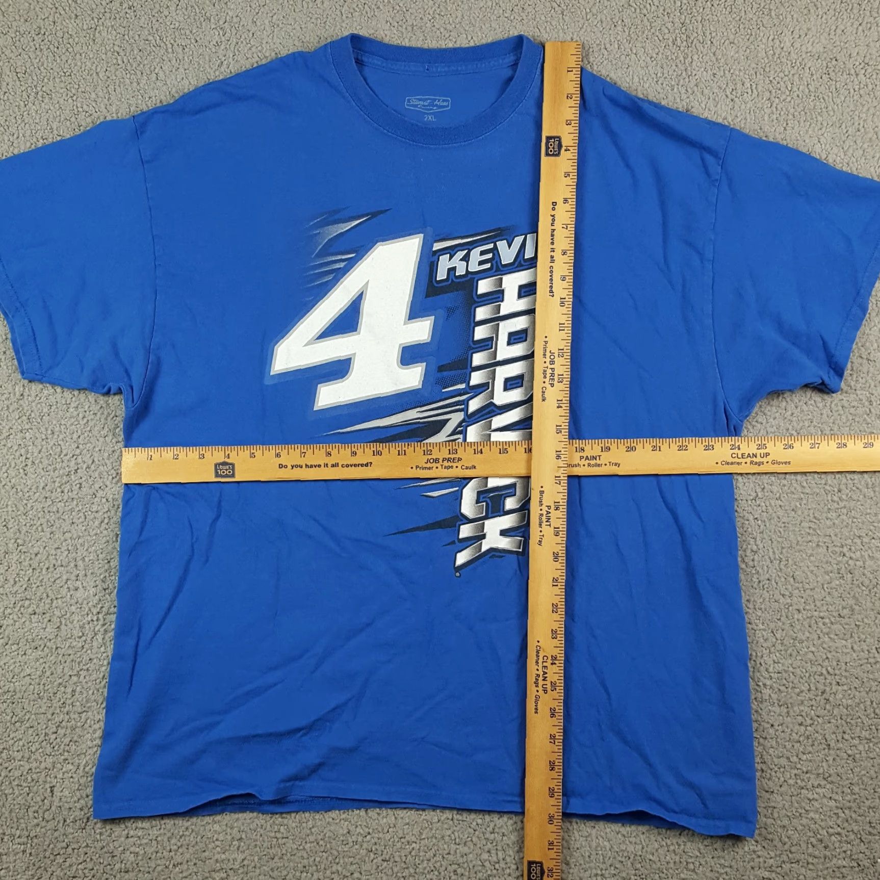 NASCAR VINTAGE Kevin Harvick #4 NASCAR Racing T-Shirt Men's 2XL Blue Retro Solid 90s Auto Racing Size US XXL / EU 58 / 5 - 7 Thumbnail
