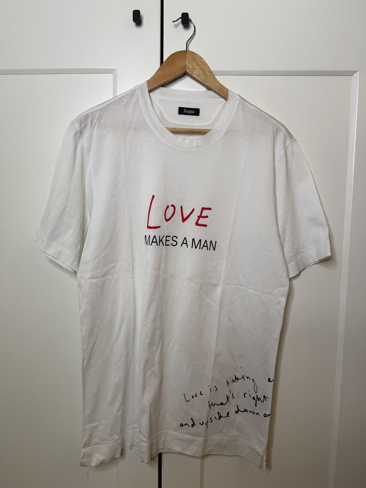 Ermenegildo Zegna LOVE MAKES A MAN graphic tshirt Size US M / EU 48-50 / 2 - 1 Thumbnail