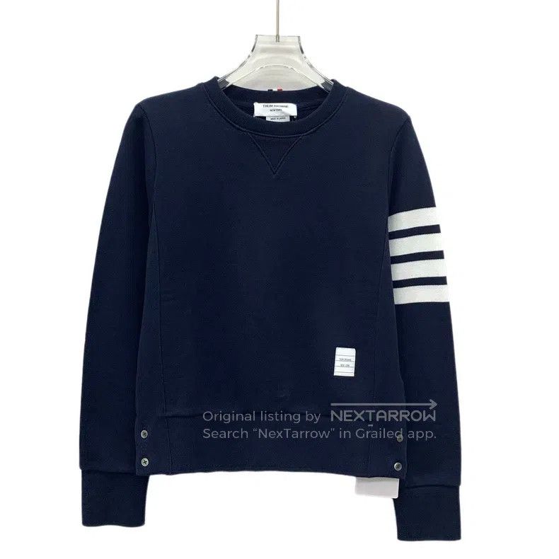 Thom Browne Thom Browne Dark blue long-sleeved hoodie Size US XS / EU 42 / 0 - 1 Thumbnail
