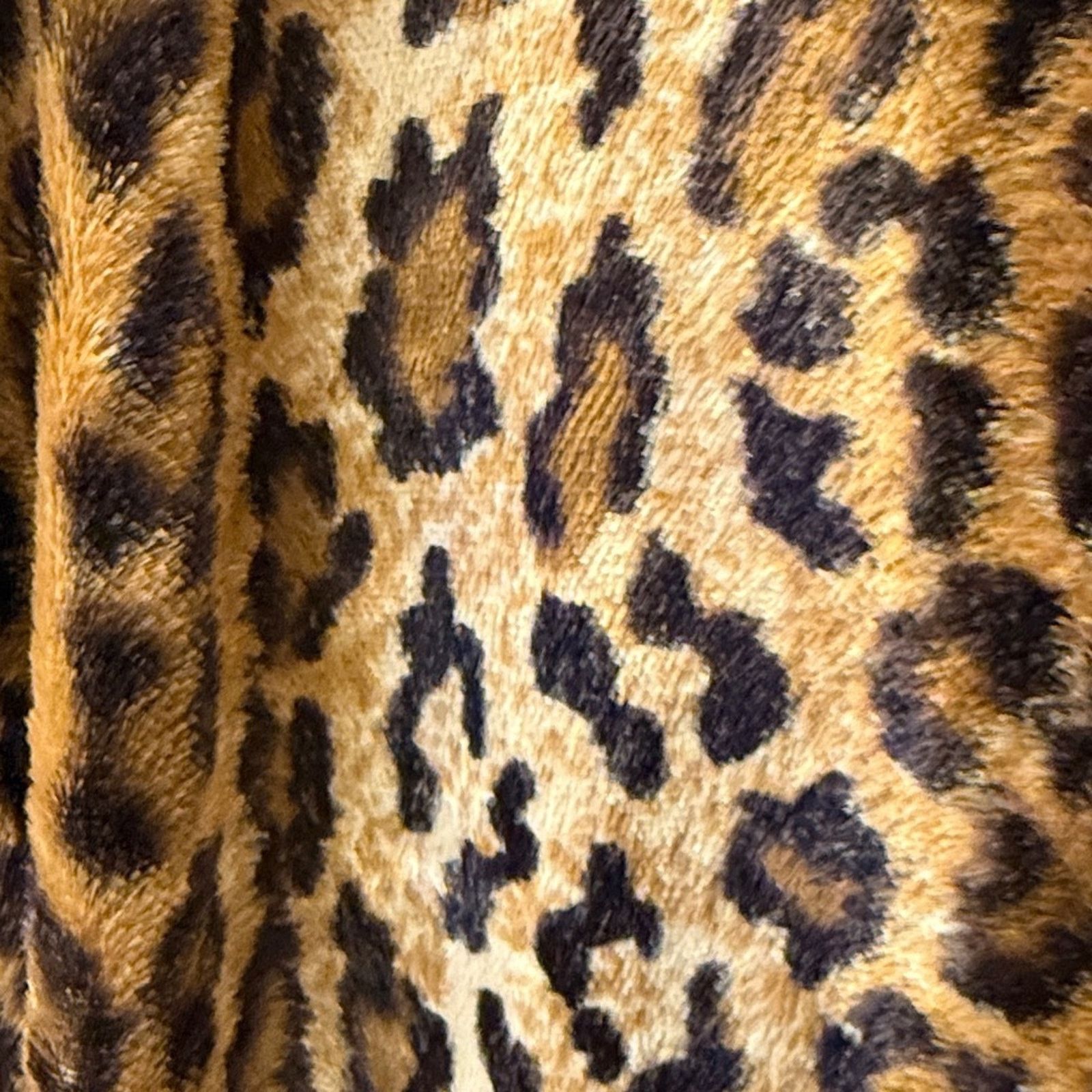 Other Vintage Cathy Waterman Leopard Long Coat with blk caplet Size L / US 10 / IT 46 - 10 Thumbnail