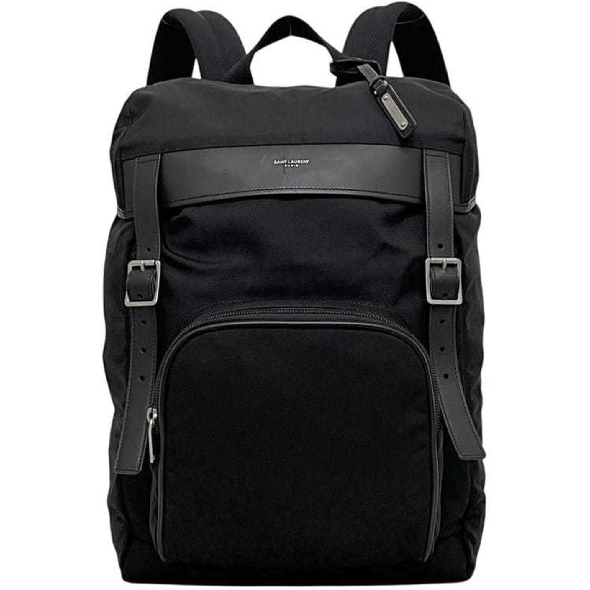 Saint Laurent Paris Saint Laurent Backpack Rocksack Black PLB468008 Canvas Leather 1117 SAINT LAURENT PARIS Size ONE SIZE - 1 Thumbnail