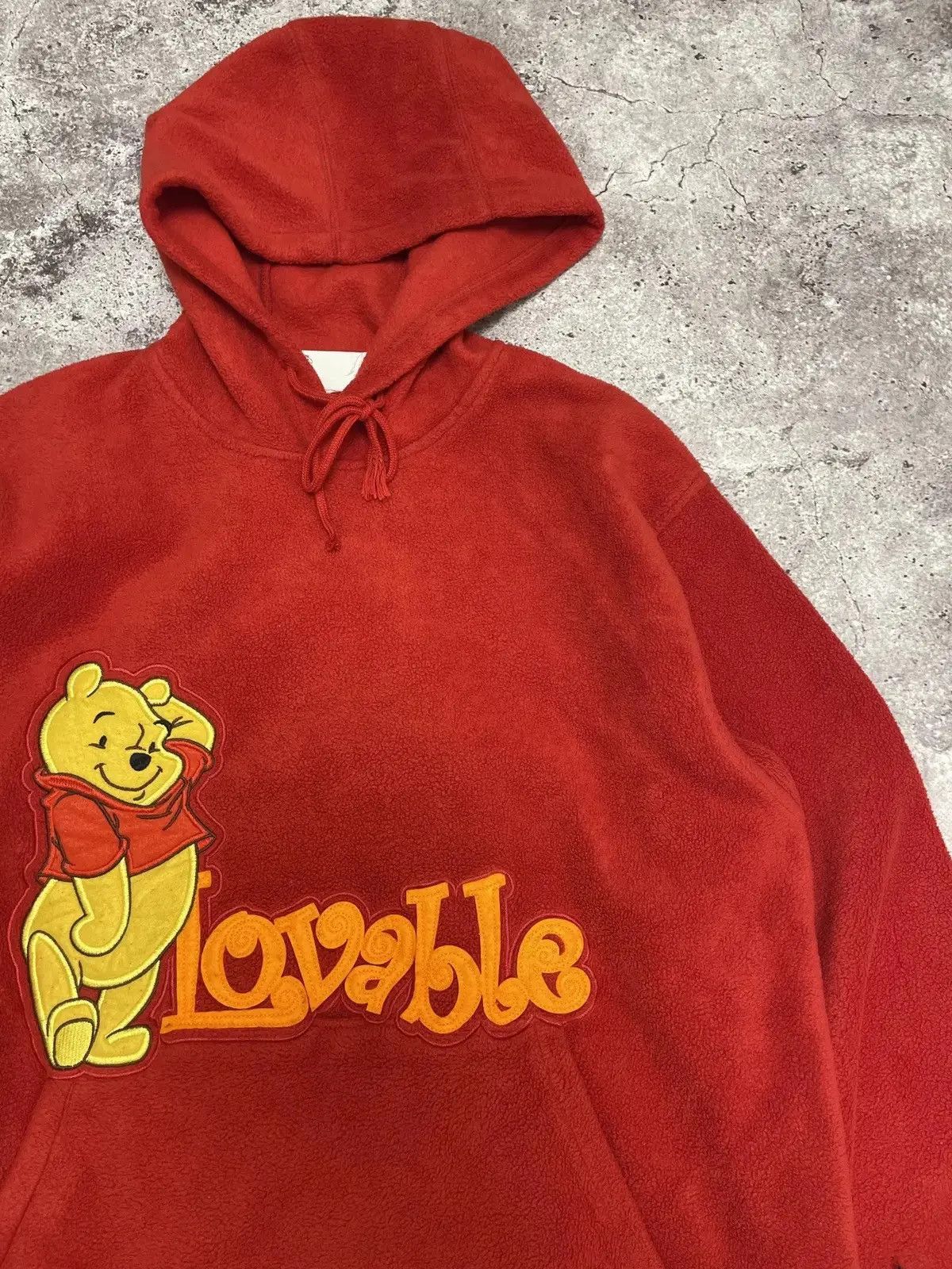 Disney Vintage Disney Paris Fleece Hoodie Lovable Winnie Pooh Red L Size US L / EU 52-54 / 3 - 2 Thumbnail