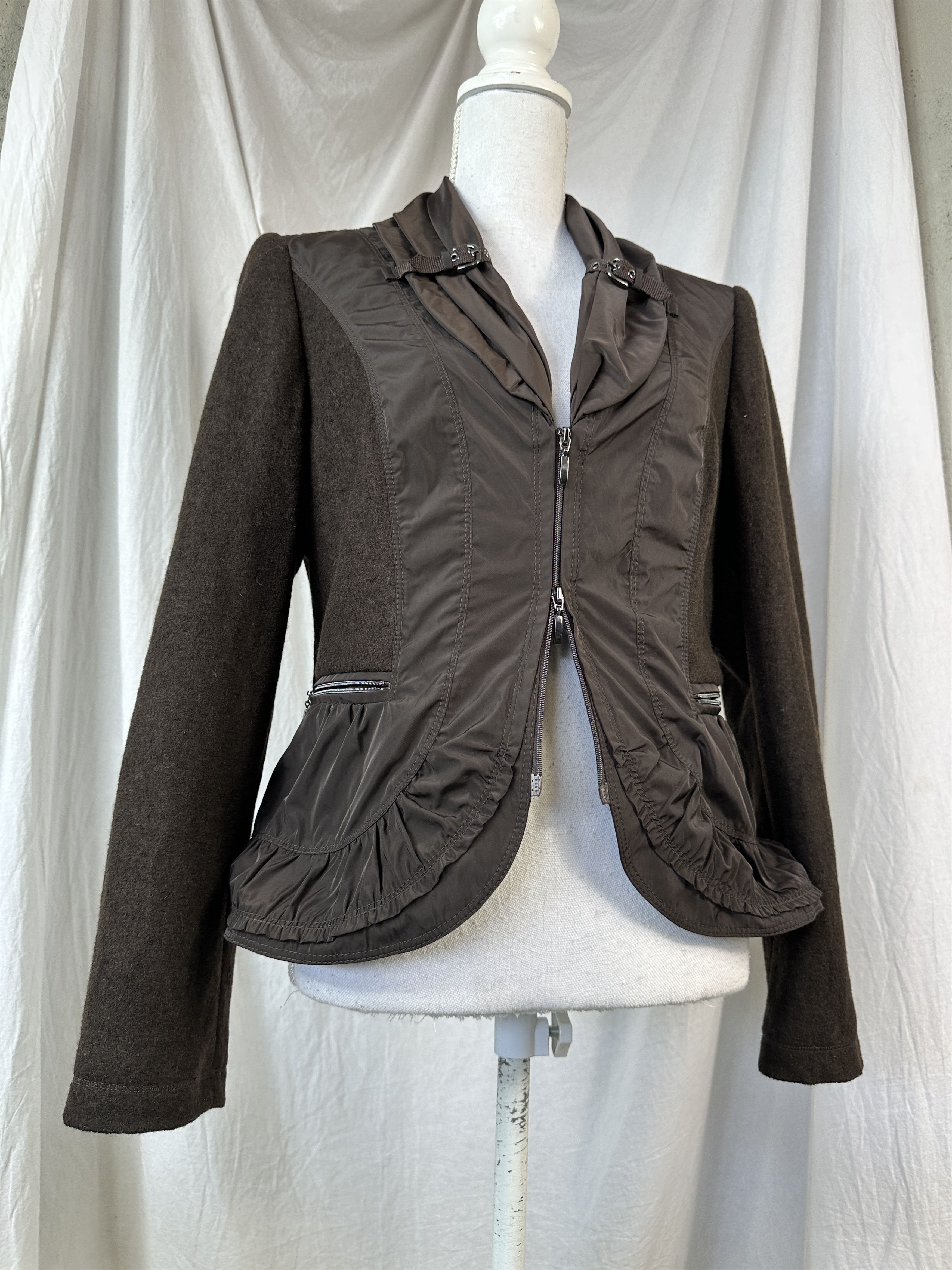 Vintage Vintage Hybrid Wool Nylon Double Zip Jacket Size M / US 6-8 / IT 42-44 - 4 Thumbnail