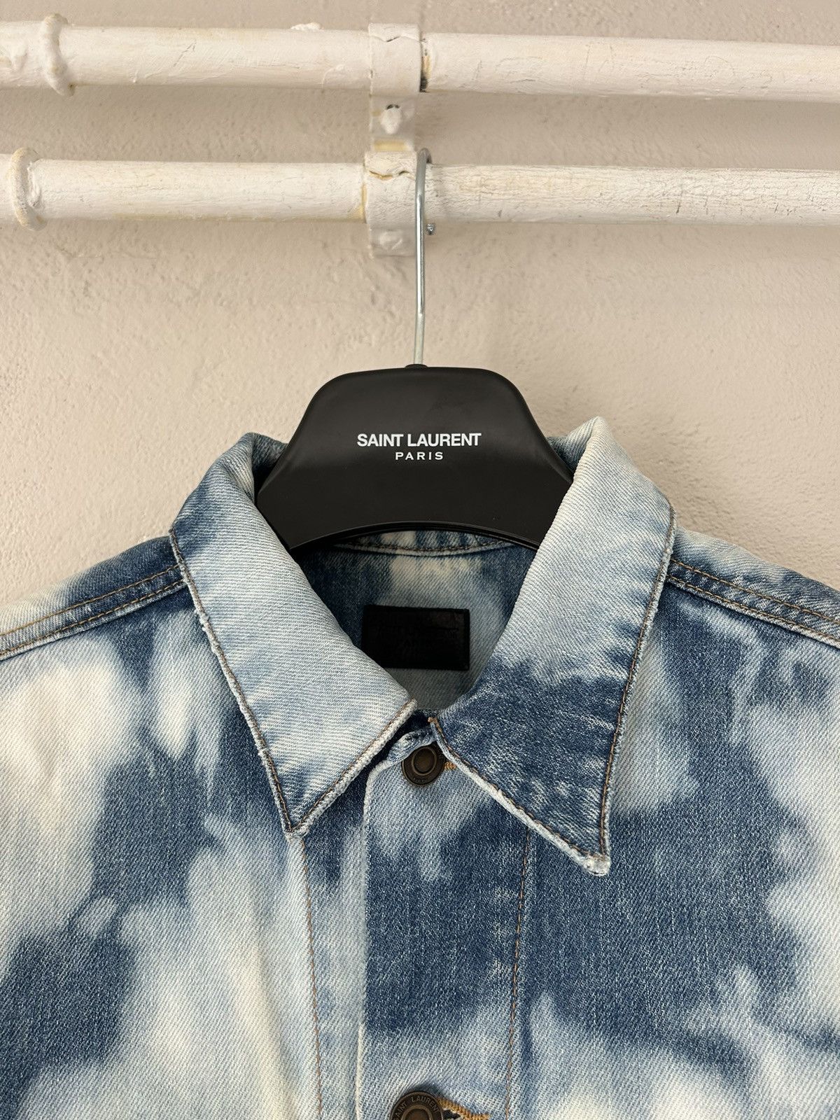 Saint Laurent Paris Bleached Denim Vest Size US M / EU 48-50 / 2 - 2 Thumbnail