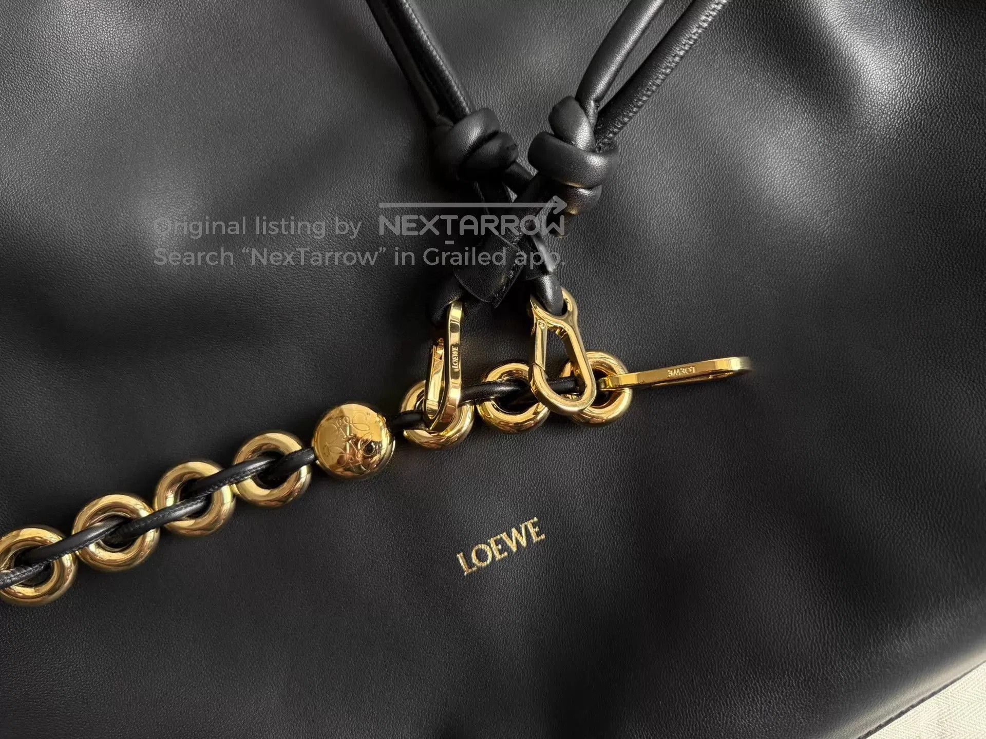 Loewe LOEWE Flamenco Purse Nappa Lambskin Medium Black Women's/ Size ONE SIZE - 6 Thumbnail