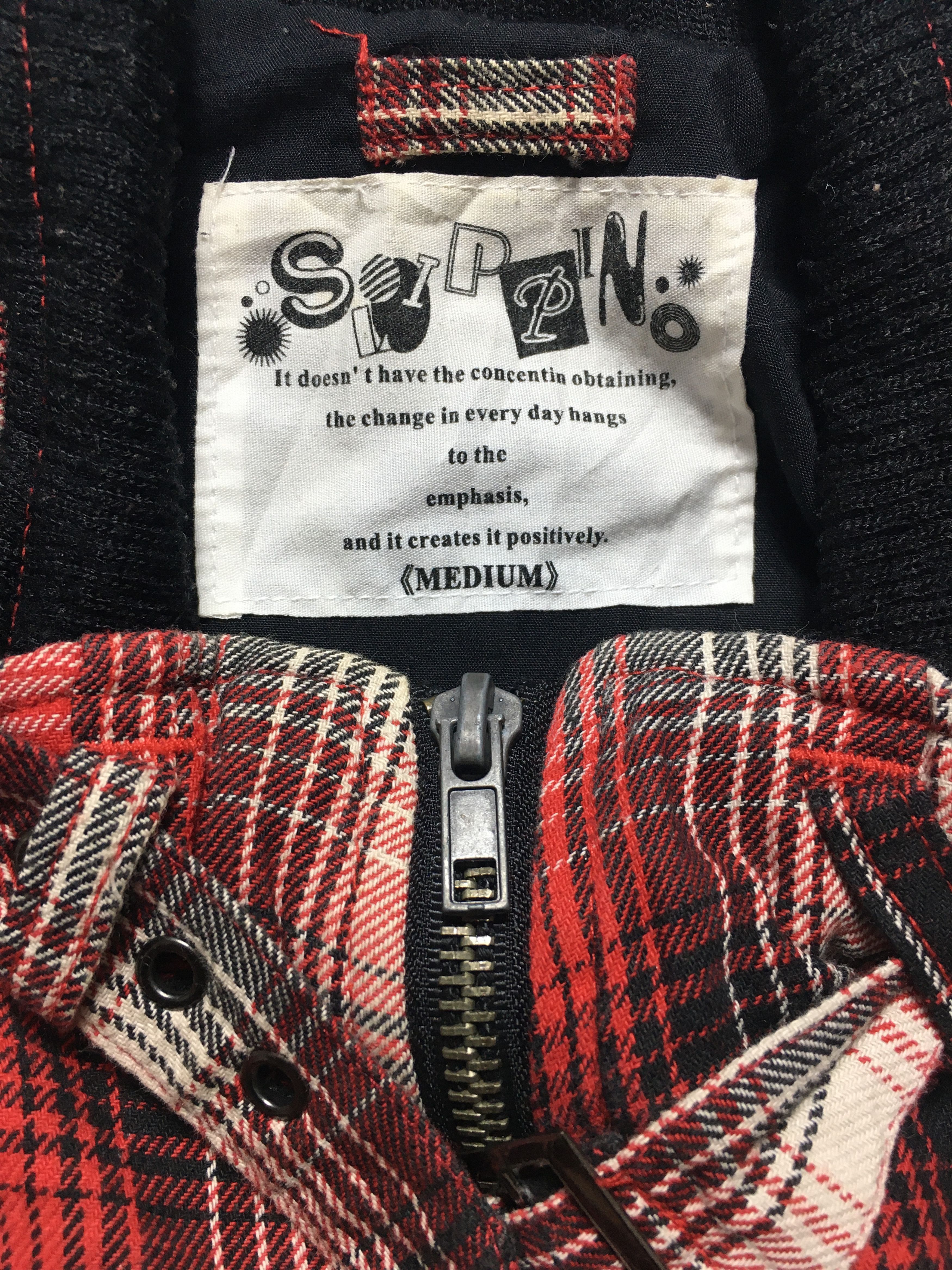 Japanese Brand Japanese Punk Red Tartan Long Zip Jacket Size US M / EU 48-50 / 2 - 8 Thumbnail