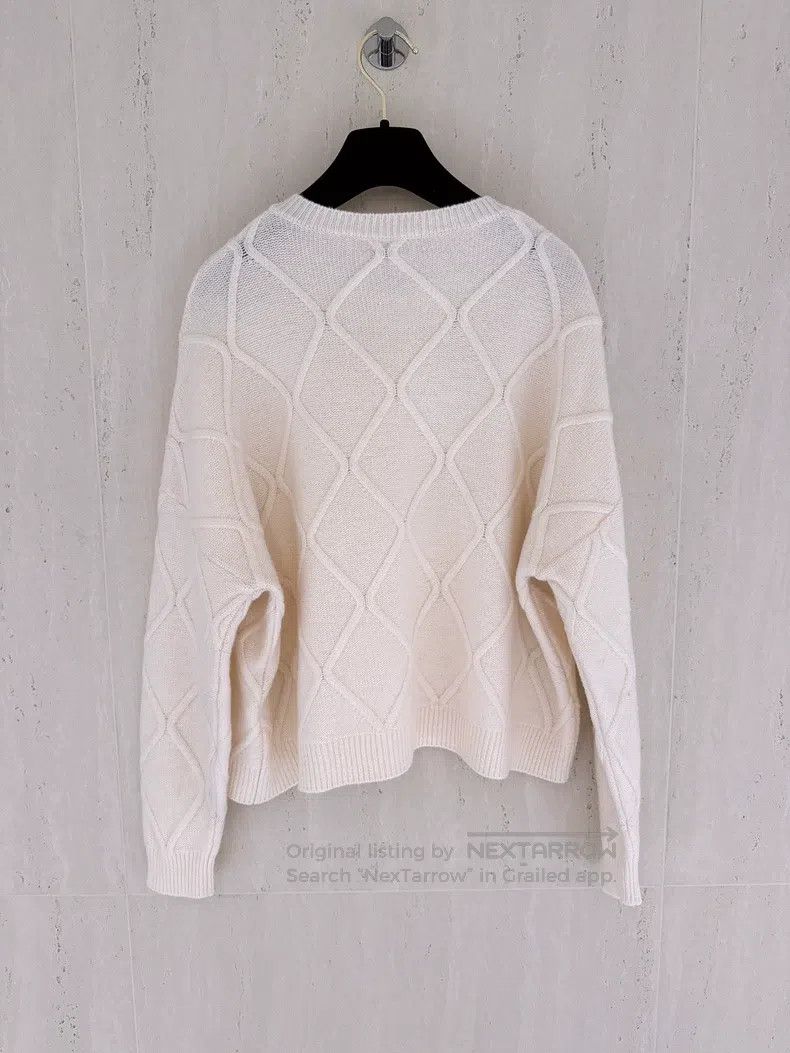 Valentino Valentino White diamond checkered sheep wool knitted sweat Size XS / US 0-2 / IT 36-38 - 2 Thumbnail