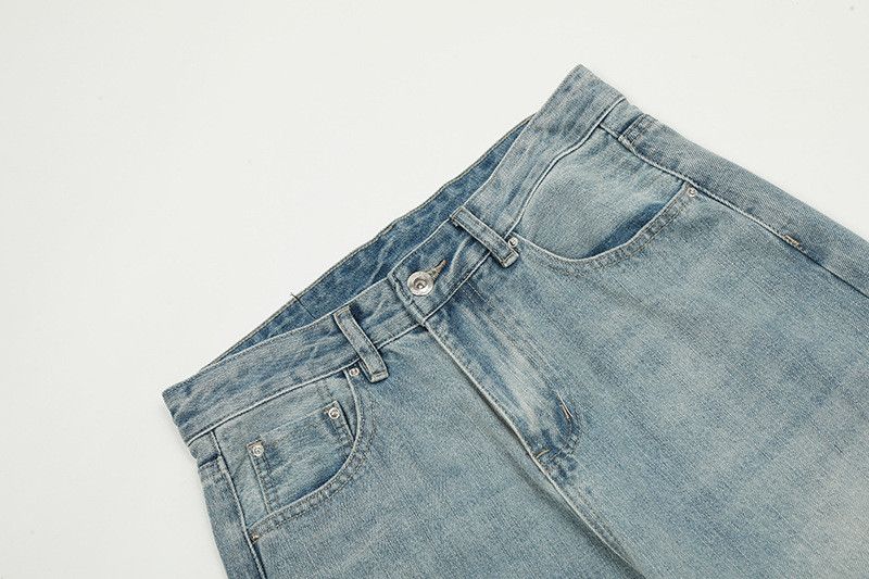 Japanese Brand Men's American Retro Straight-Leg Wide-Leg Jeans Size US 32 / EU 48 - 3 Thumbnail