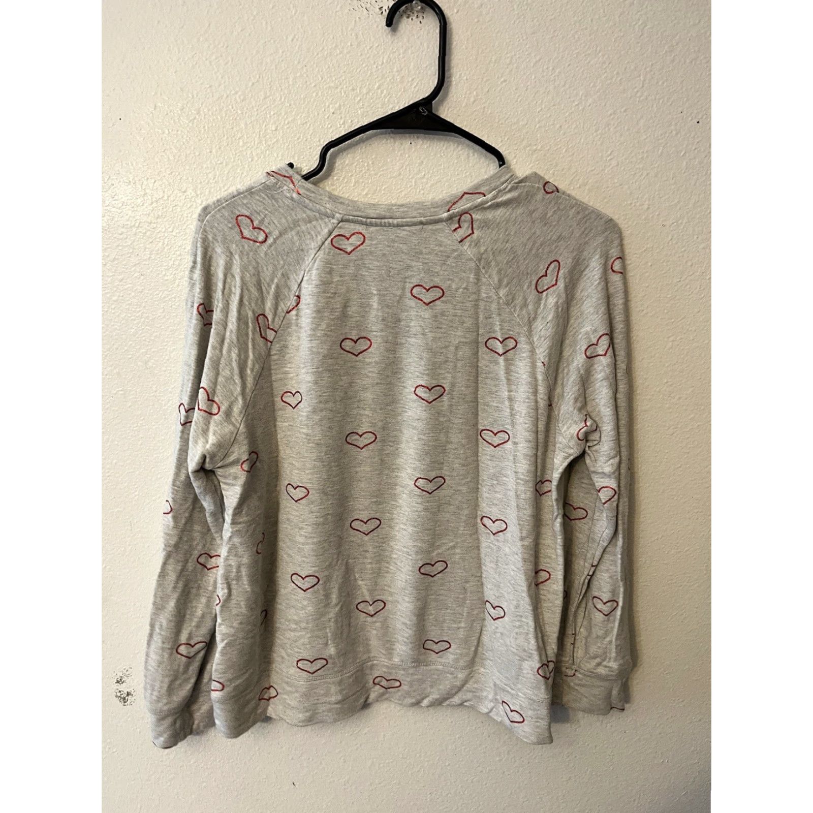 Vintage VINTAGE Philosophy Women Pullover Sweatshirt Gray Heart Print Long Sleeve Casual Fall Spring Winter size L Size L / US 10 / IT 46 - 3 Thumbnail