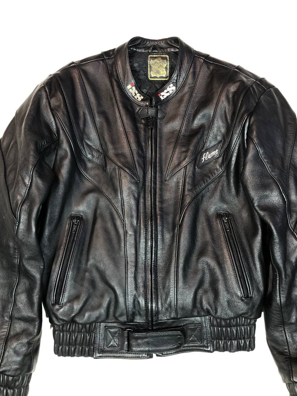IXS Moto Leather Jacket Racing Vintage