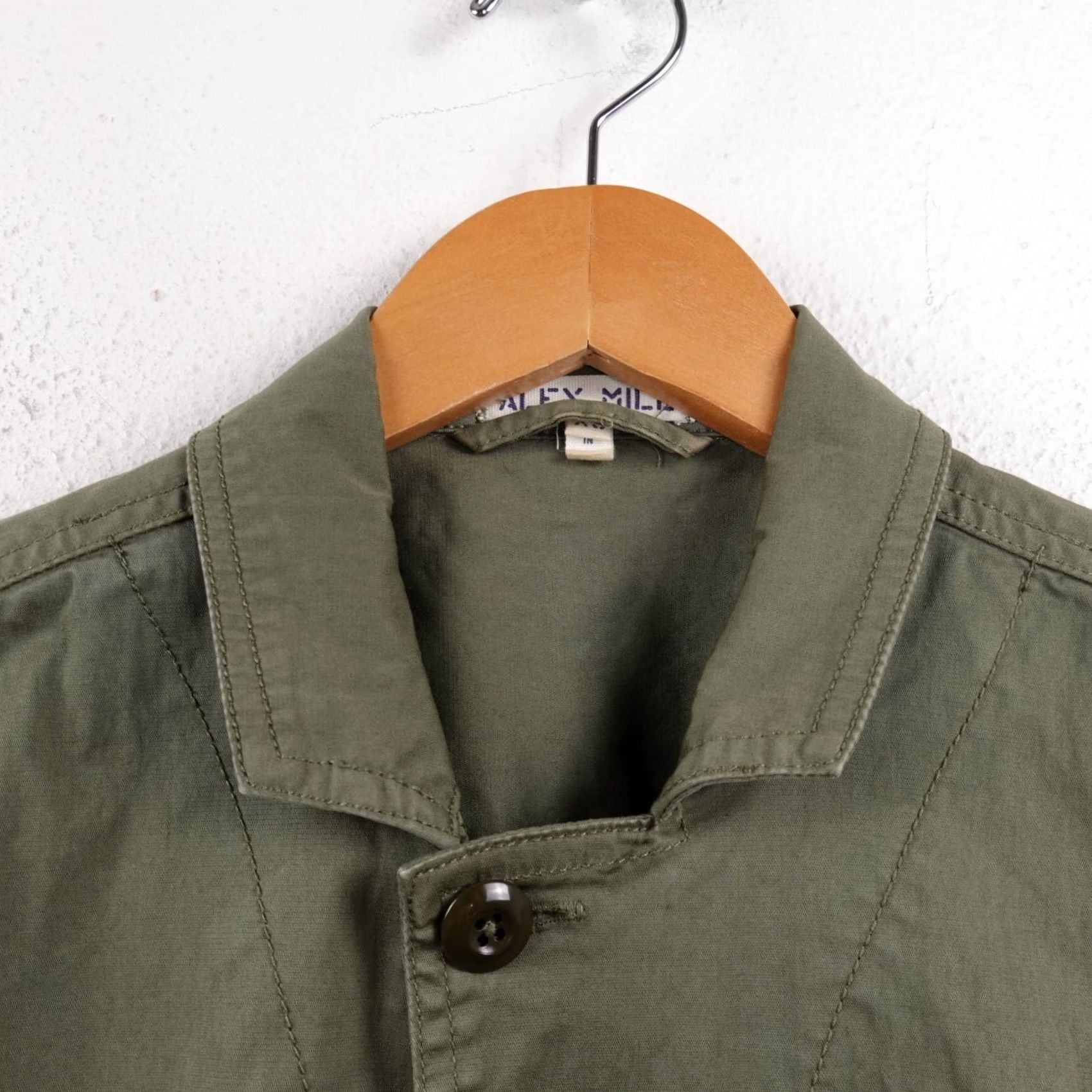 Alex Mill VINTAGE Alex Mill Jumpsuit Short Sleeve Womens XS Green Cotton Spandex Canvas Belted Pockets Cropped - Size 26" / US 2 / IT 38 - 7 Thumbnail