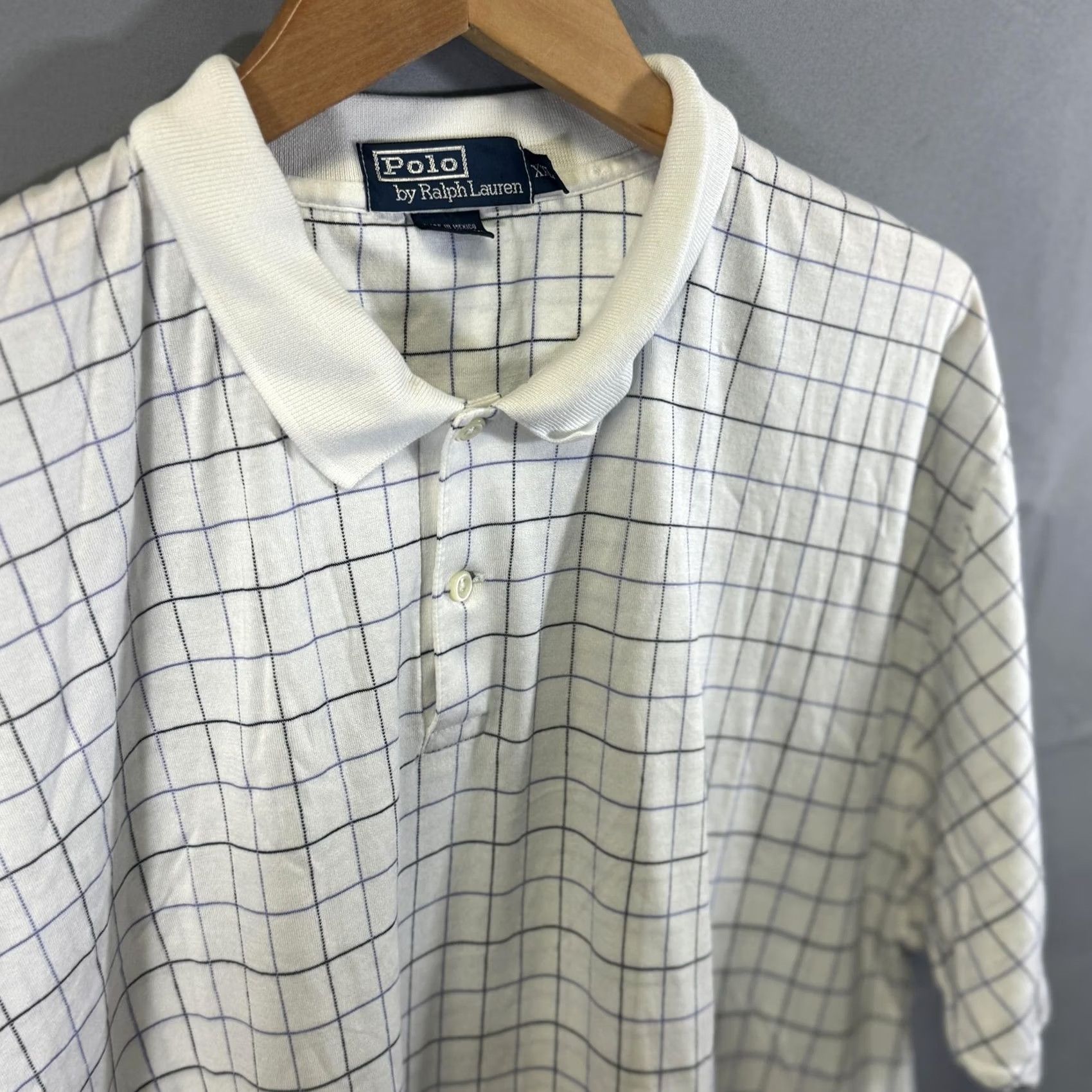Polo Ralph Lauren Polo Ralph Lauren Polo Shirt Mens XL White Windowpane Check Embroidered Pony Size US XL / EU 56 / 4 - 3 Thumbnail