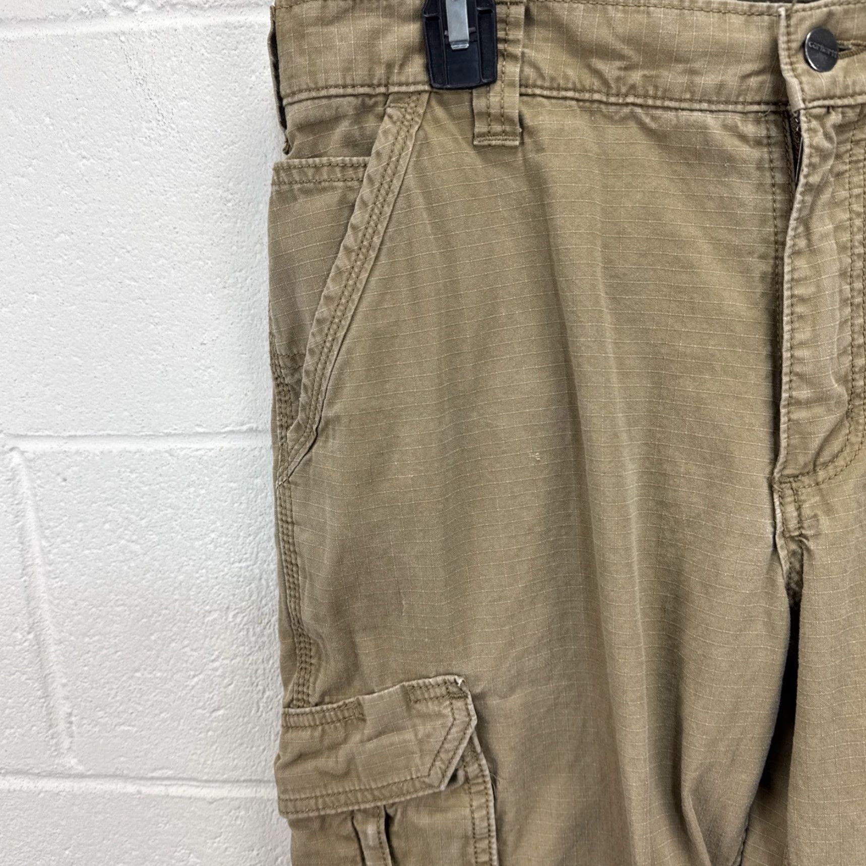 Carhartt VINTAGE? No. Carhartt Force Cargo Pants Mens 36x30 Relaxed Fit 101148 Brown RipStop Workwear Size US 36 / EU 52 - 2 Thumbnail